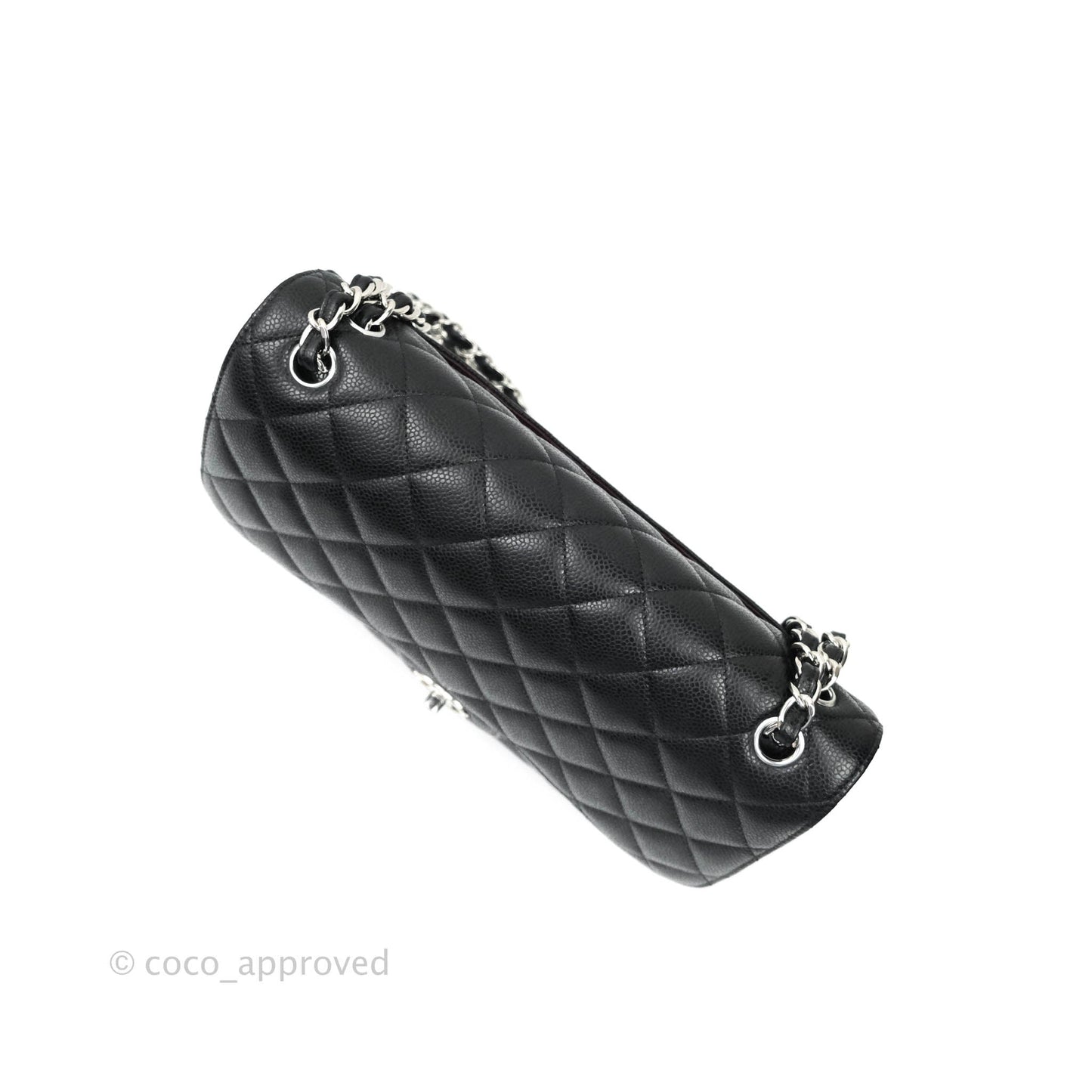 Chanel Jumbo Double Flap Black Caviar Silver Hardware⁣⁣