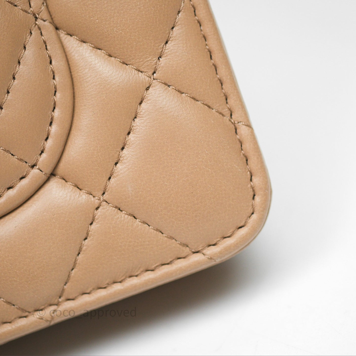 Chanel All Slide Wallet on Chain WOC Adjustable Chain Quilted Beige Lambskin