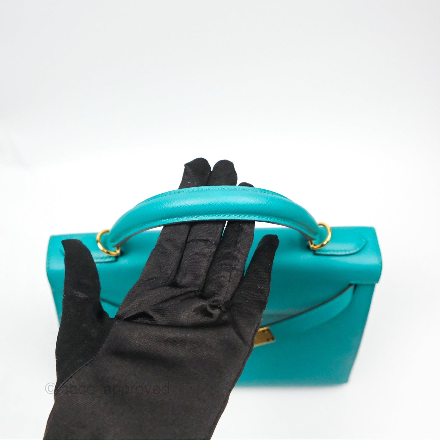 Hermès Sellier Kelly 28 Bleu Paon Epsom Gold Hardware