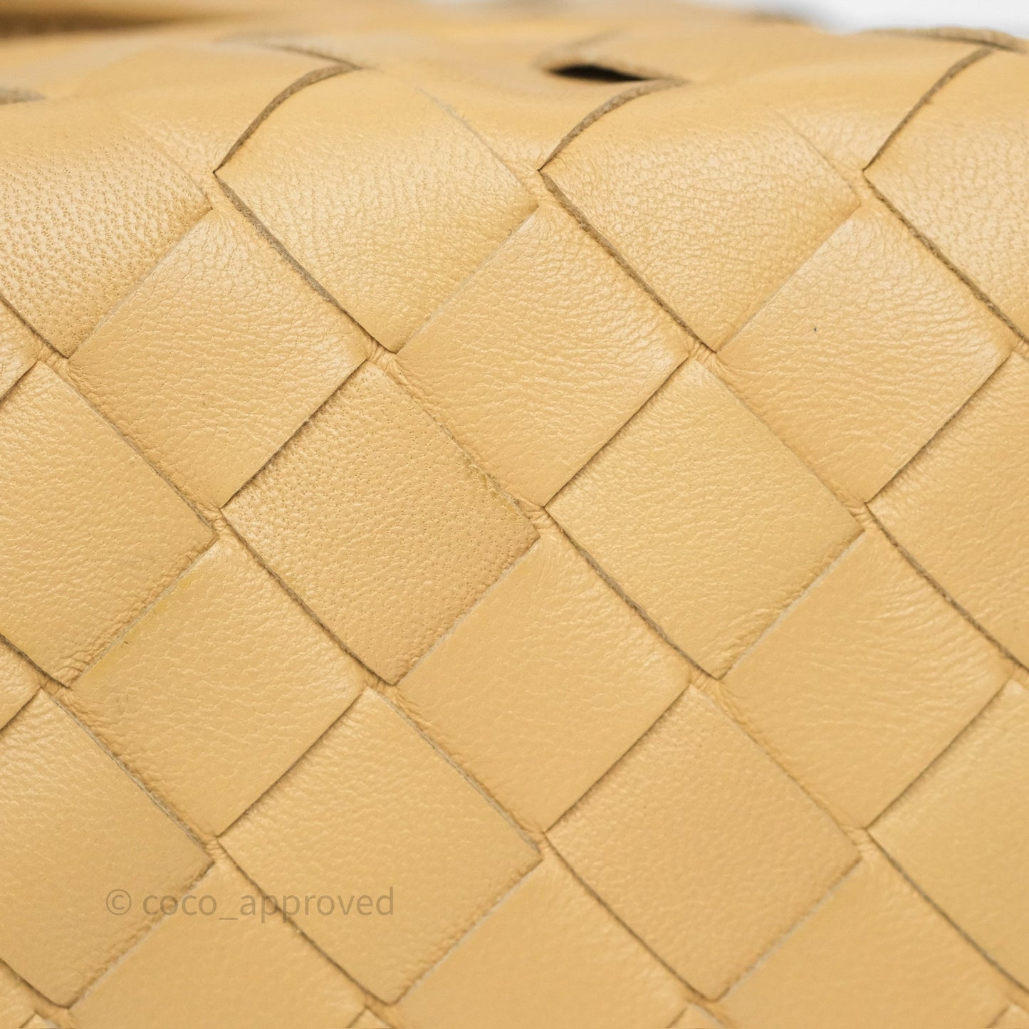 Bottega Veneta Mini Jodie Bag Intrecciato Almond Lambskin
