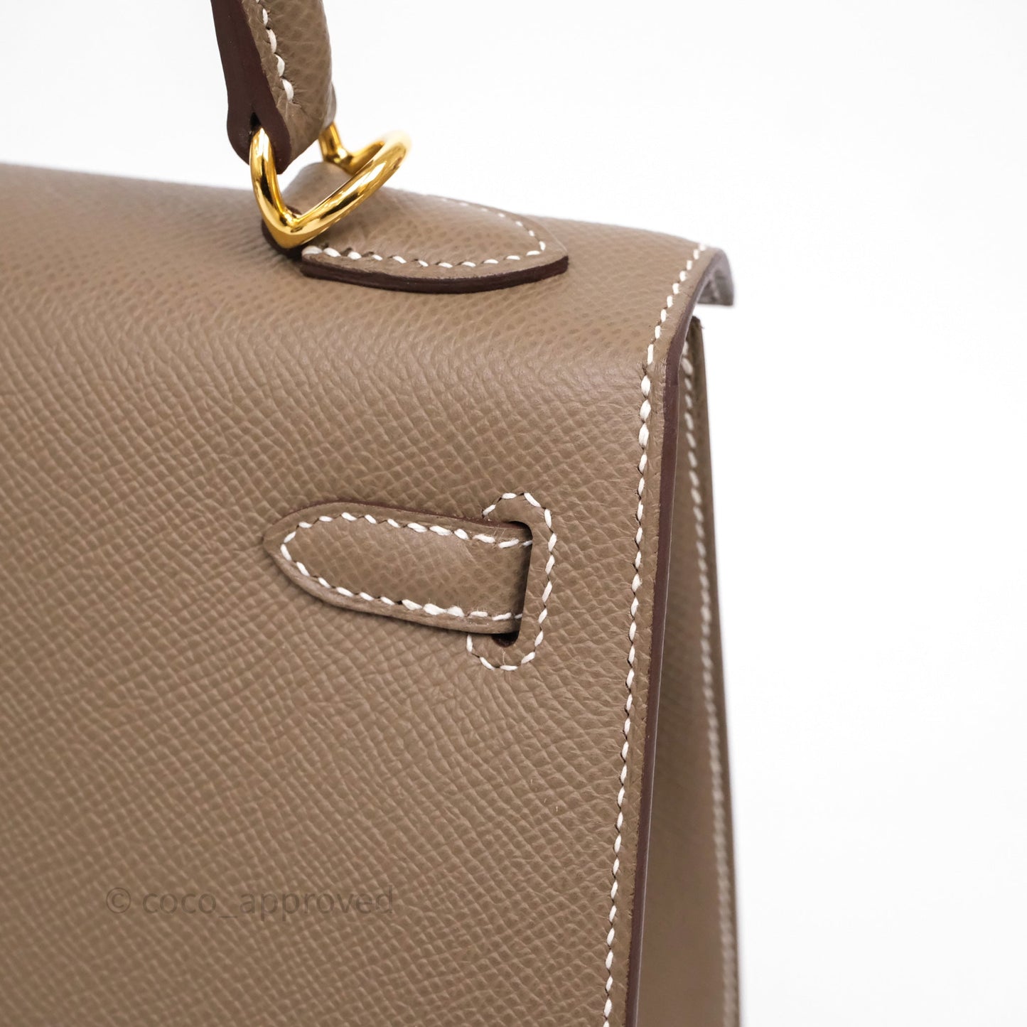 Hermès Kelly 25 Etoupe 18 Epsom Gold Hardware