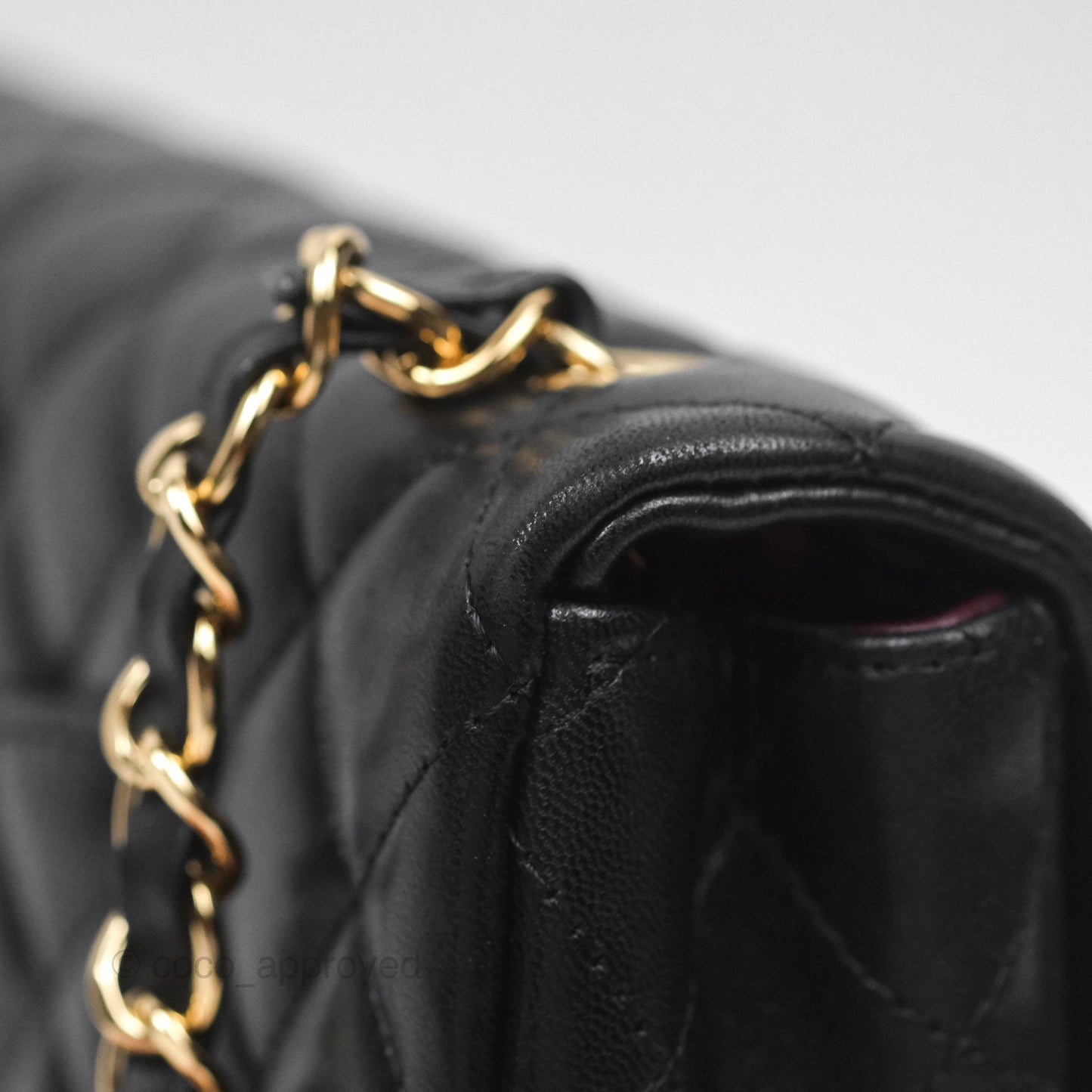 Chanel Quilted East West Flap Bag Black Lambskin Gold Hardware