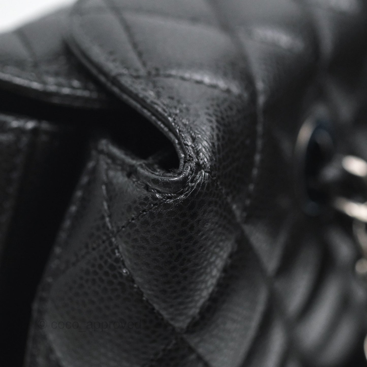 Chanel Quilted Small City Shopping Bag Black Caviar Ruthenium Hardware