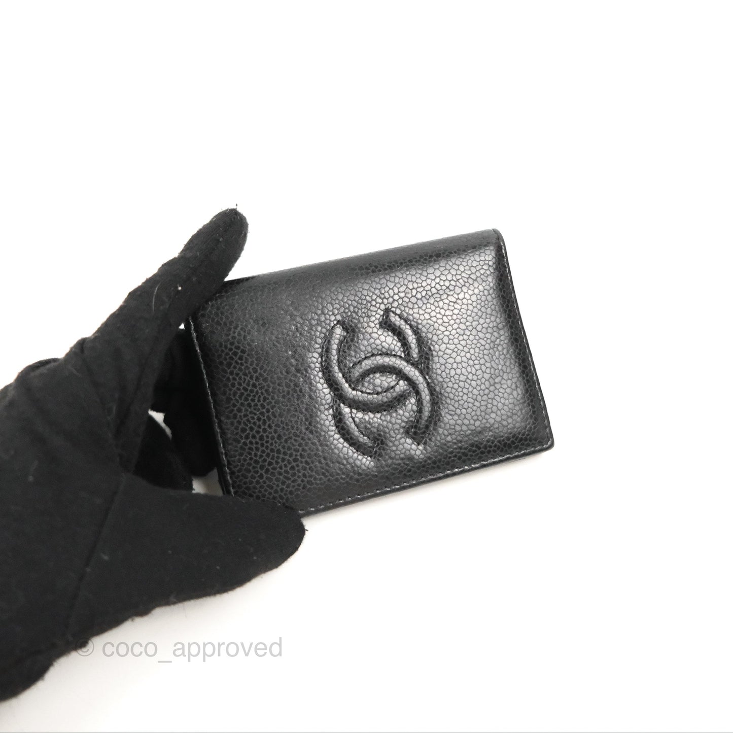 Chanel CC Card Holder Black Caviar