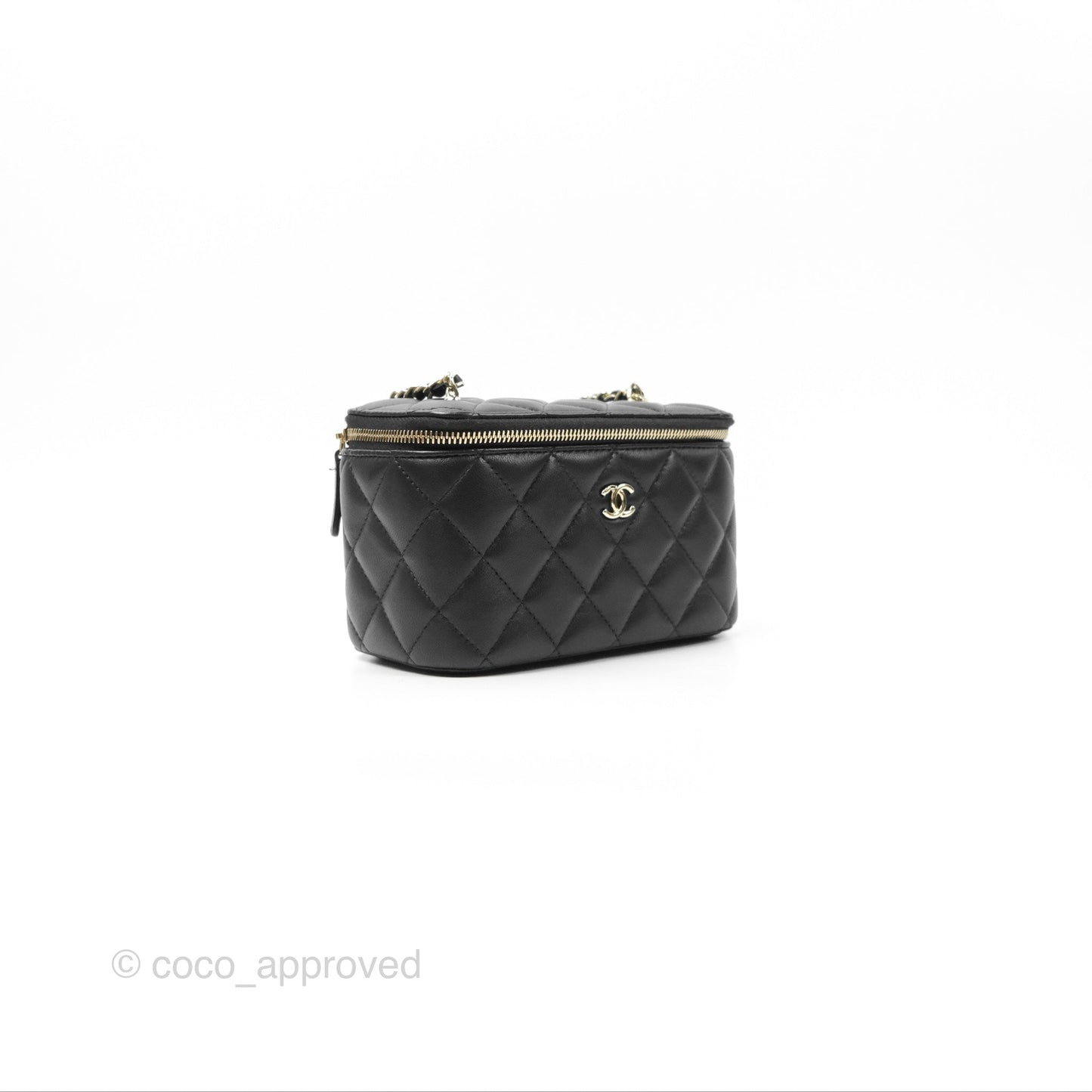 Chanel Ball Crush Vanity with Chain Black Lambskin Gold Hardware