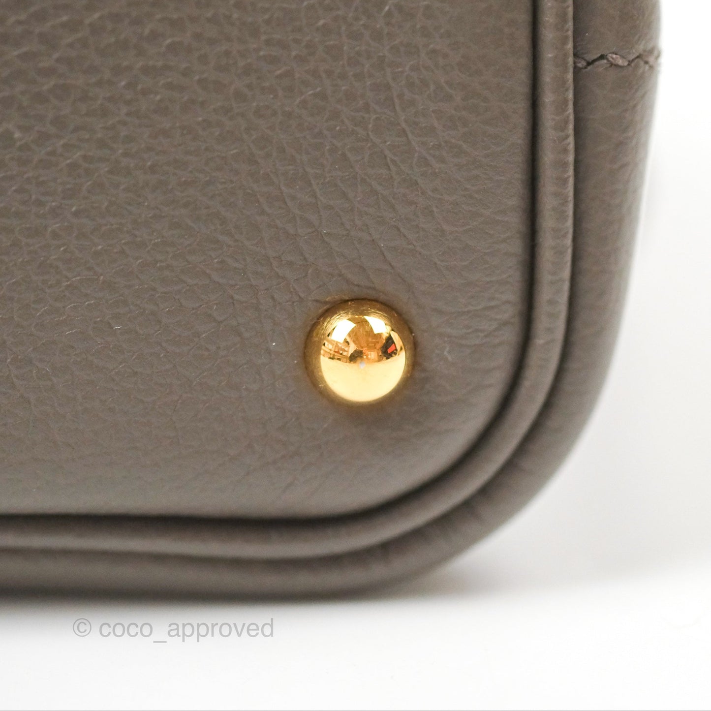 Hermès Bolide Mini 1923 Gris Etain 8F Evercolor Gold Hardware