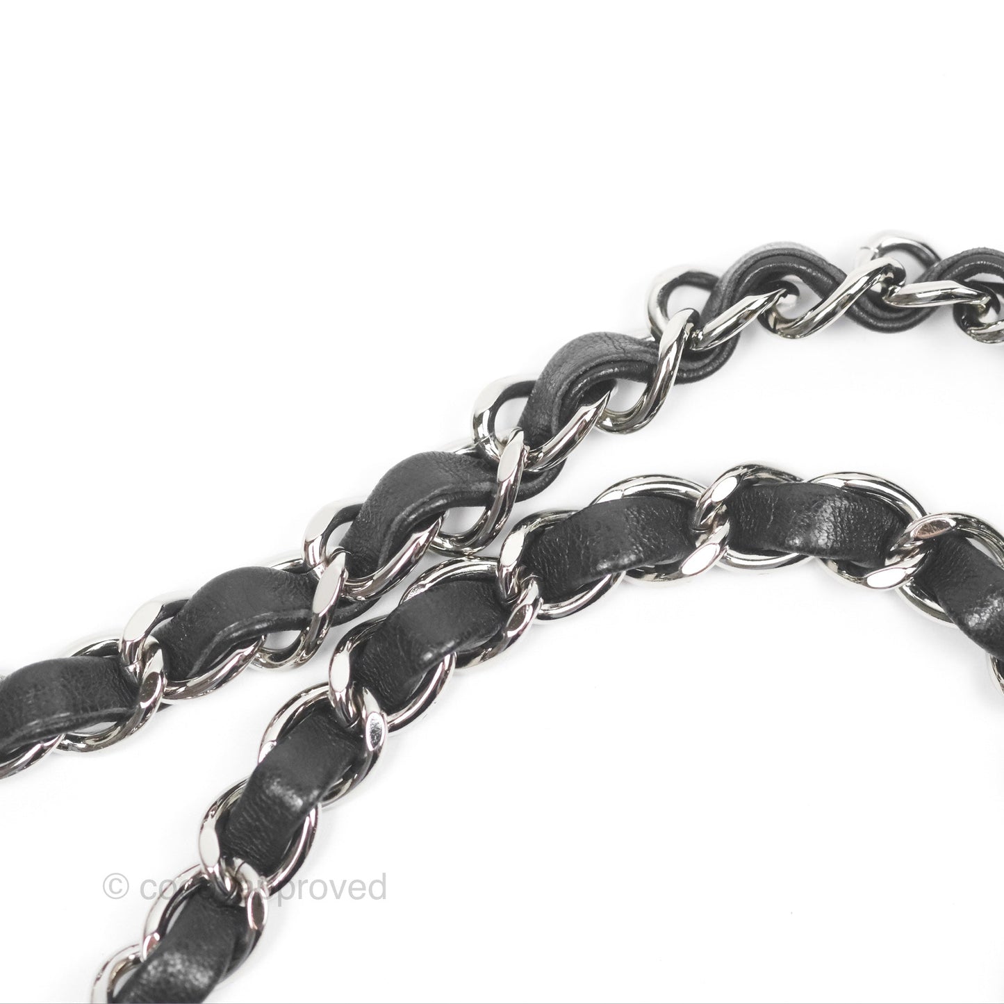 Chanel Mini Square Flap Quilted Black Lambskin Silver Hardware