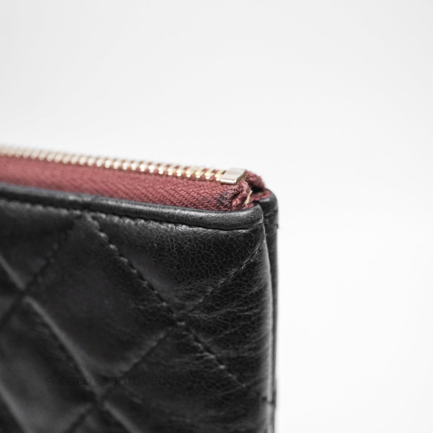 Chanel Classic Zipped Pouch Lambskin Black Gold Hardware
