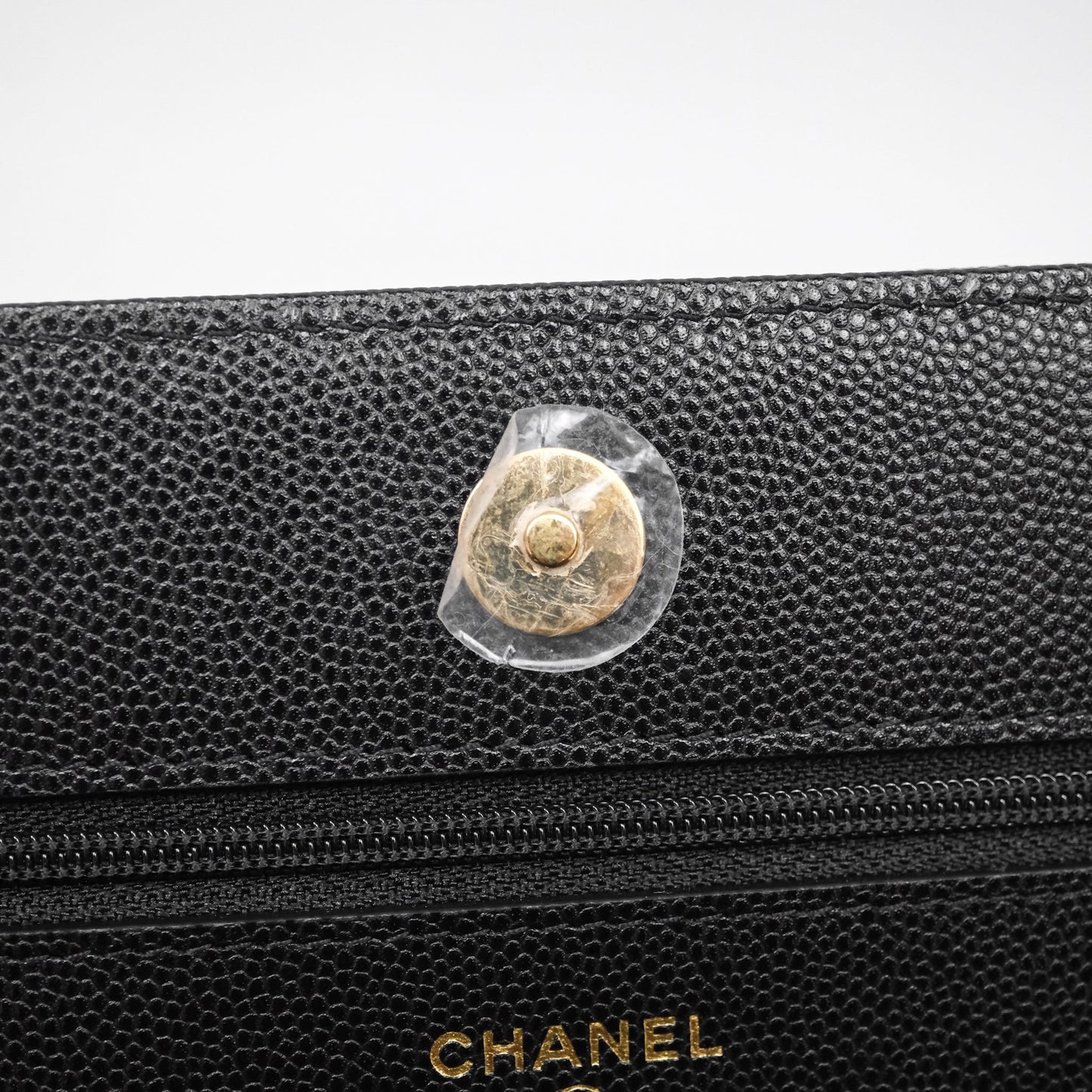 Chanel Quilted WOC with Charms Black Caviar Gold Hardware