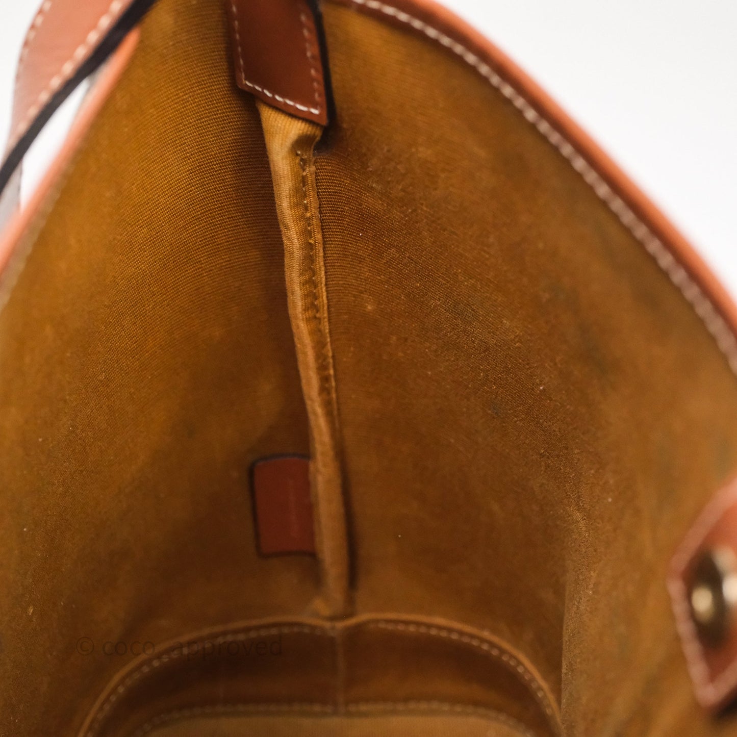 Celine Small Bucket Triomphe Canvas Grege Calfskin