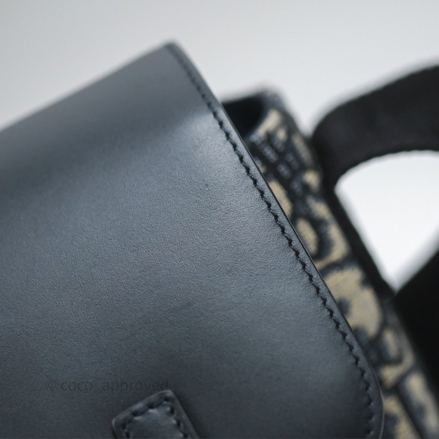 Christian Dior Messenger Bag Smooth Calfskin Blue Dior Oblique Jacquard