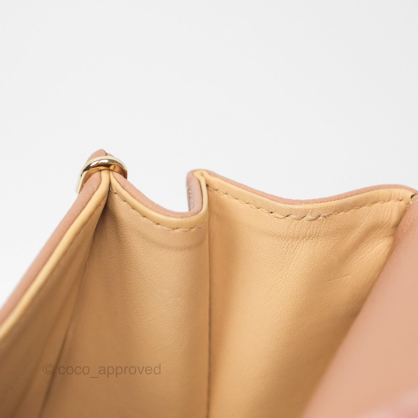Delvaux Mini Brillant Bag Nude Grained Calfskin Gold Hardware