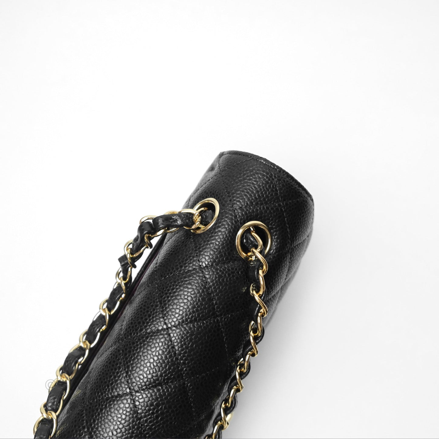 Chanel Classic M/L Medium Flap Quilted Black Caviar Gold Hardware