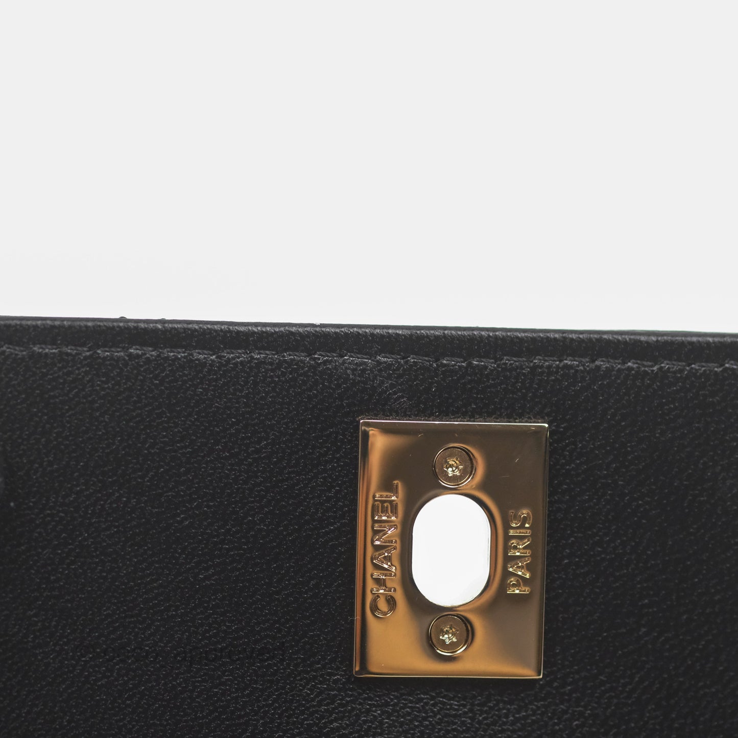 Chanel Mini Quilted Trendy CC Card Holder With Chain Black Lambskin Gold Hardware