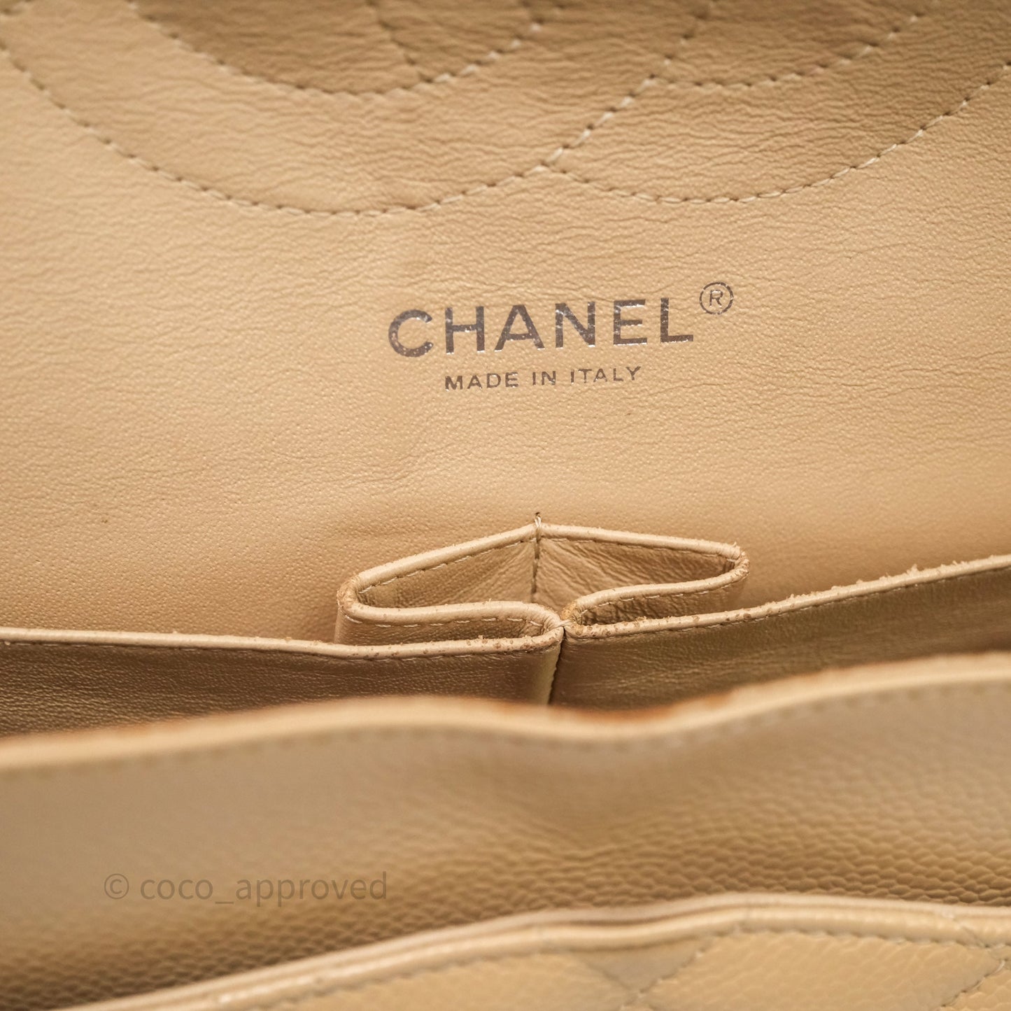 Chanel Jumbo Double Flap Beige Caviar Silver Hardware⁣⁣
