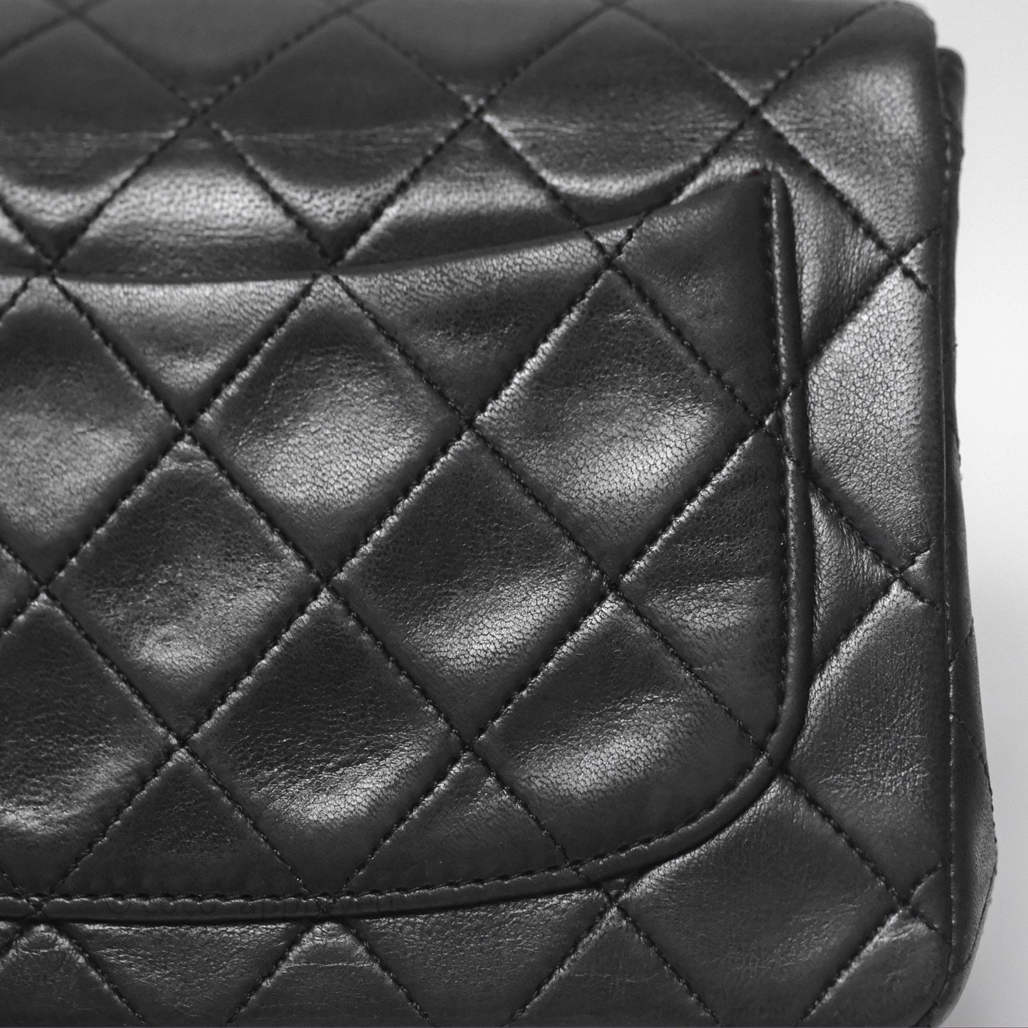 Chanel Vintage Mini Square Black Lambskin 24K Gold Hardware
