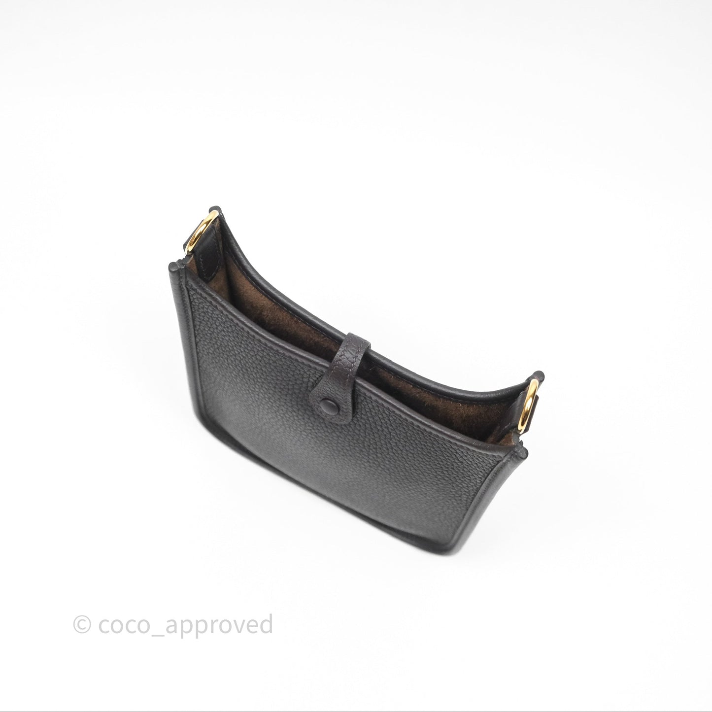 Hermès Mini Evelyne 16 Ebene 46 Clemence Gold Hardware