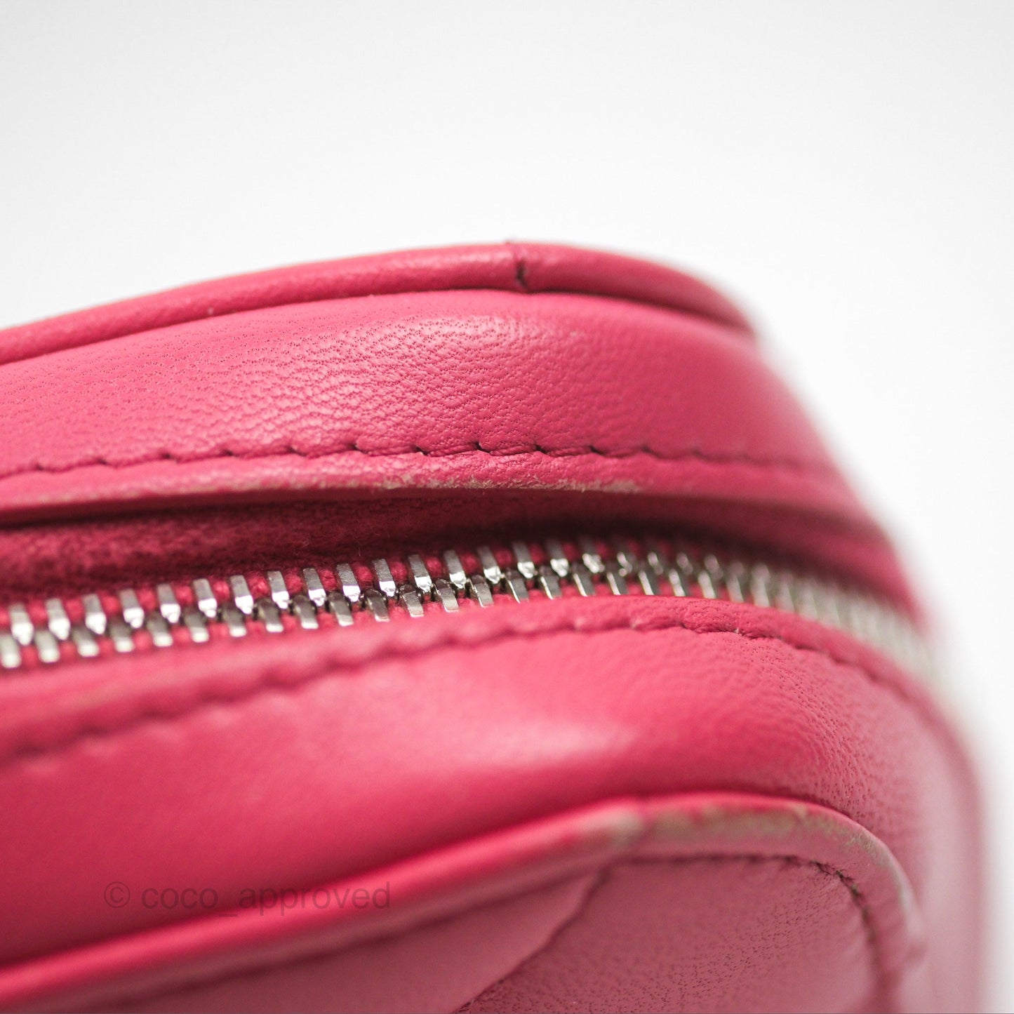 Chanel Quilted Phone Holder Pink Lambskin Silver Hardware