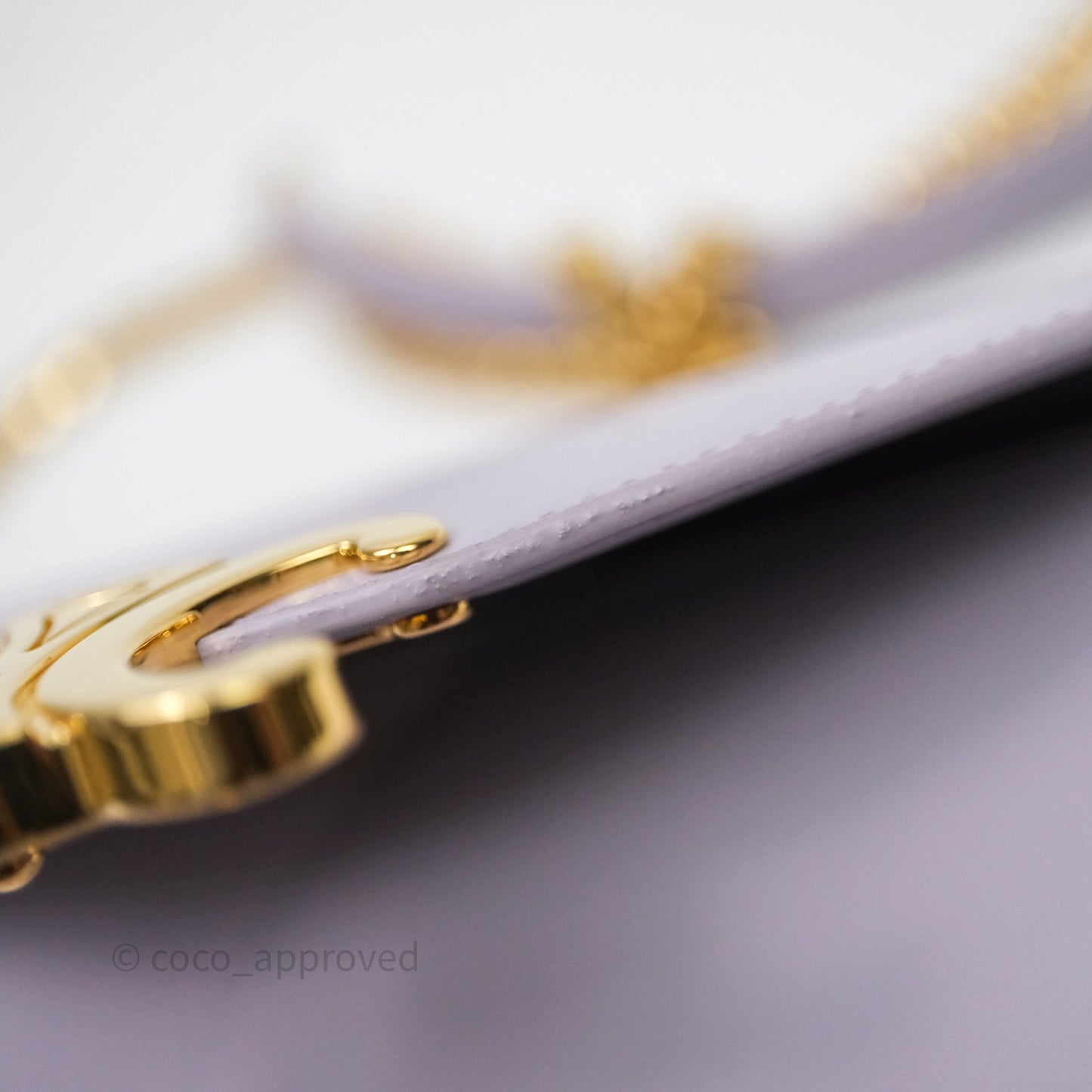 Celine Margo Wallet On Chain in Purple lavender Shiny Calfskin