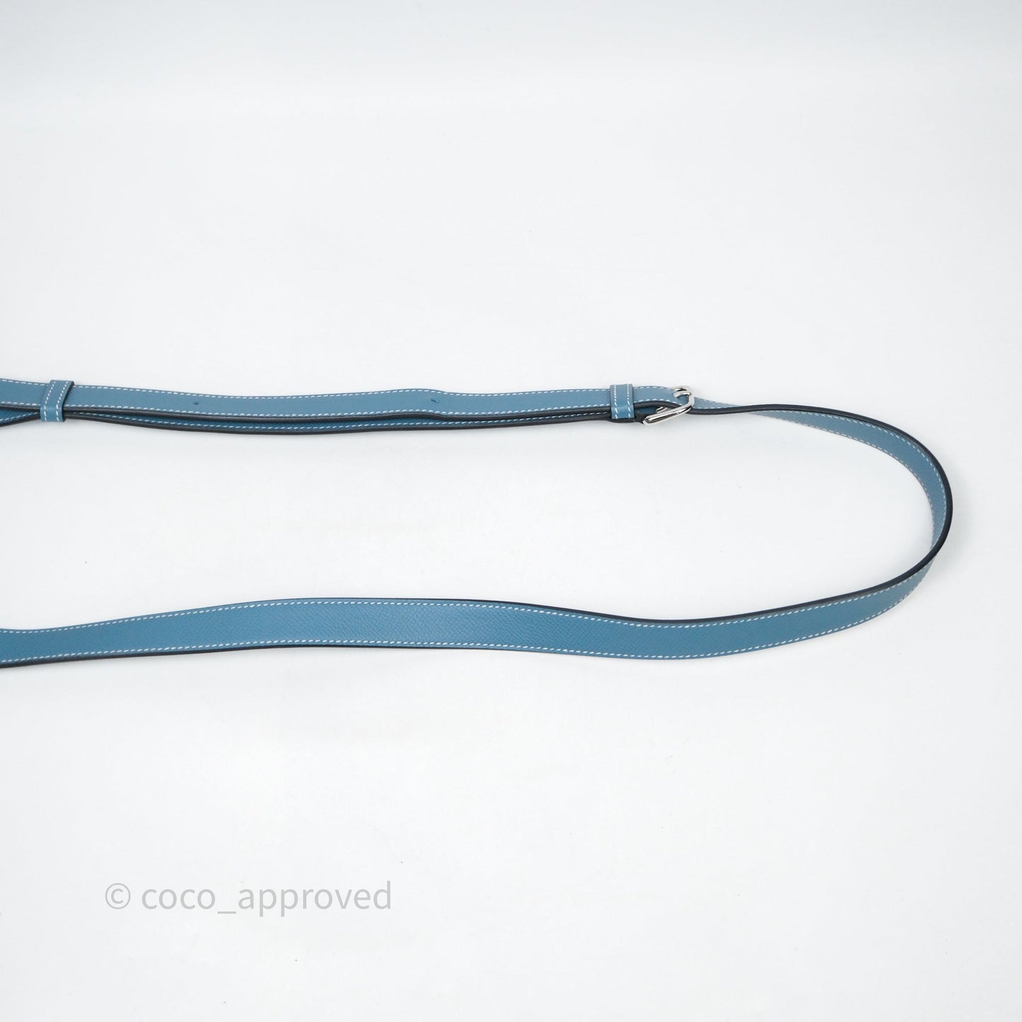 Hermès Della Cavalleria Mini II Bag 18 New Bleu Jean 75 Epsom Palladium Hardware