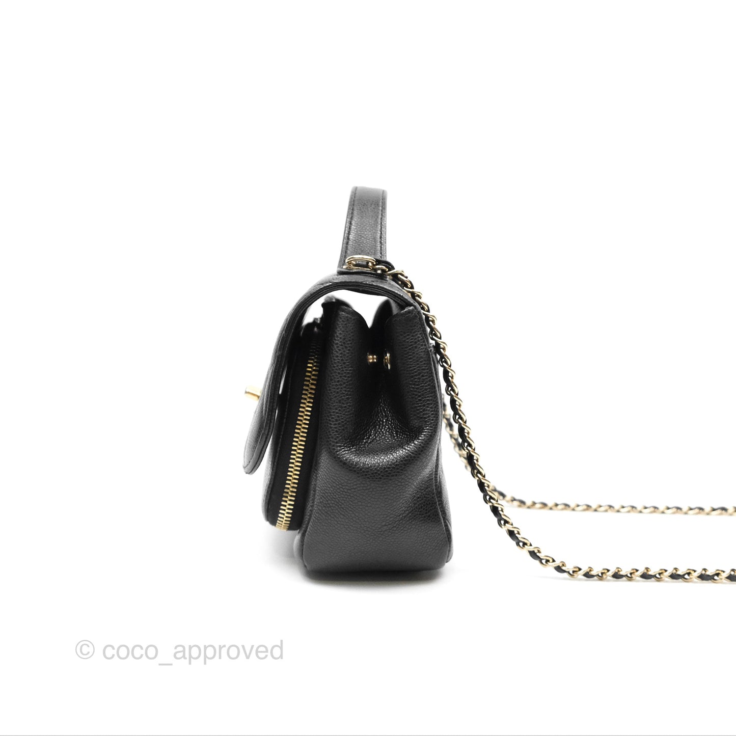 Chanel Quilted Small Business Affinity Flap Black Caviar Gold Hardware