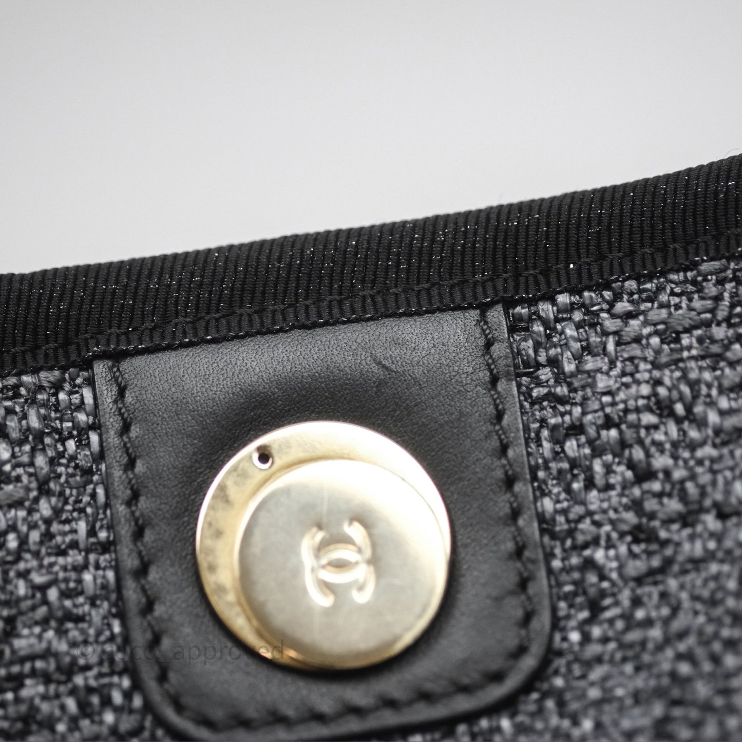 Chanel Medium Deauville Charcoal Grey Canvas