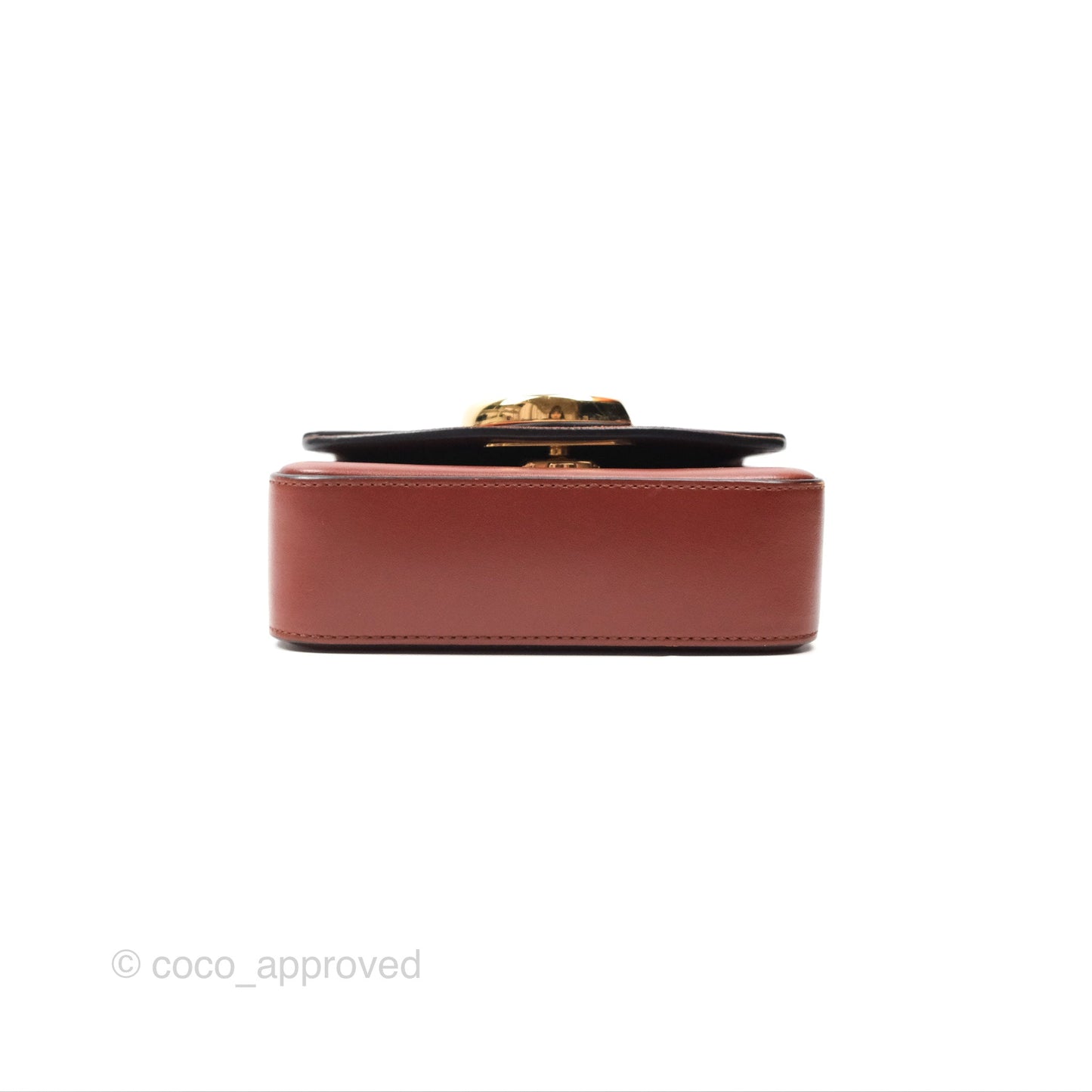 Chloé Mini C Bag Sepia Brown Shiny/Suede Calfskin
