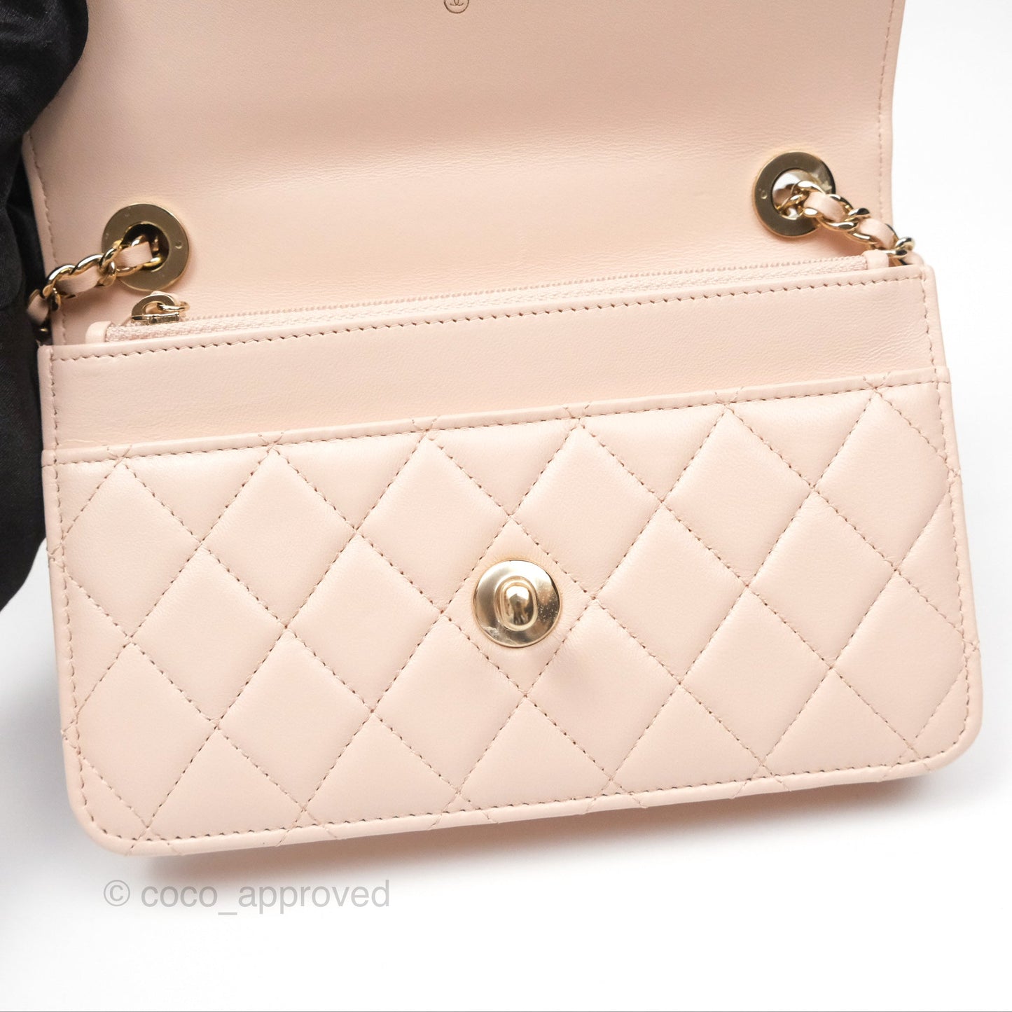 Chanel Trendy CC WOC Quilted Light Pink Lambskin Gold Hardware