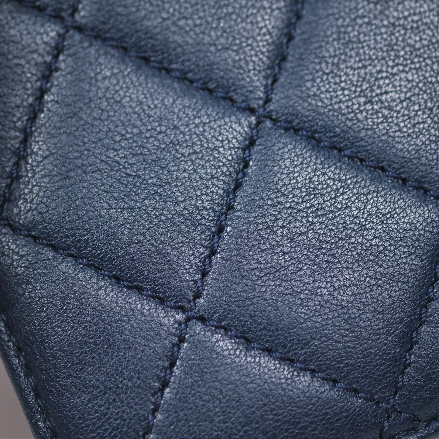Chanel Beauty Lock Flap Bag Navy Sheepskin Aged Gold Hardware