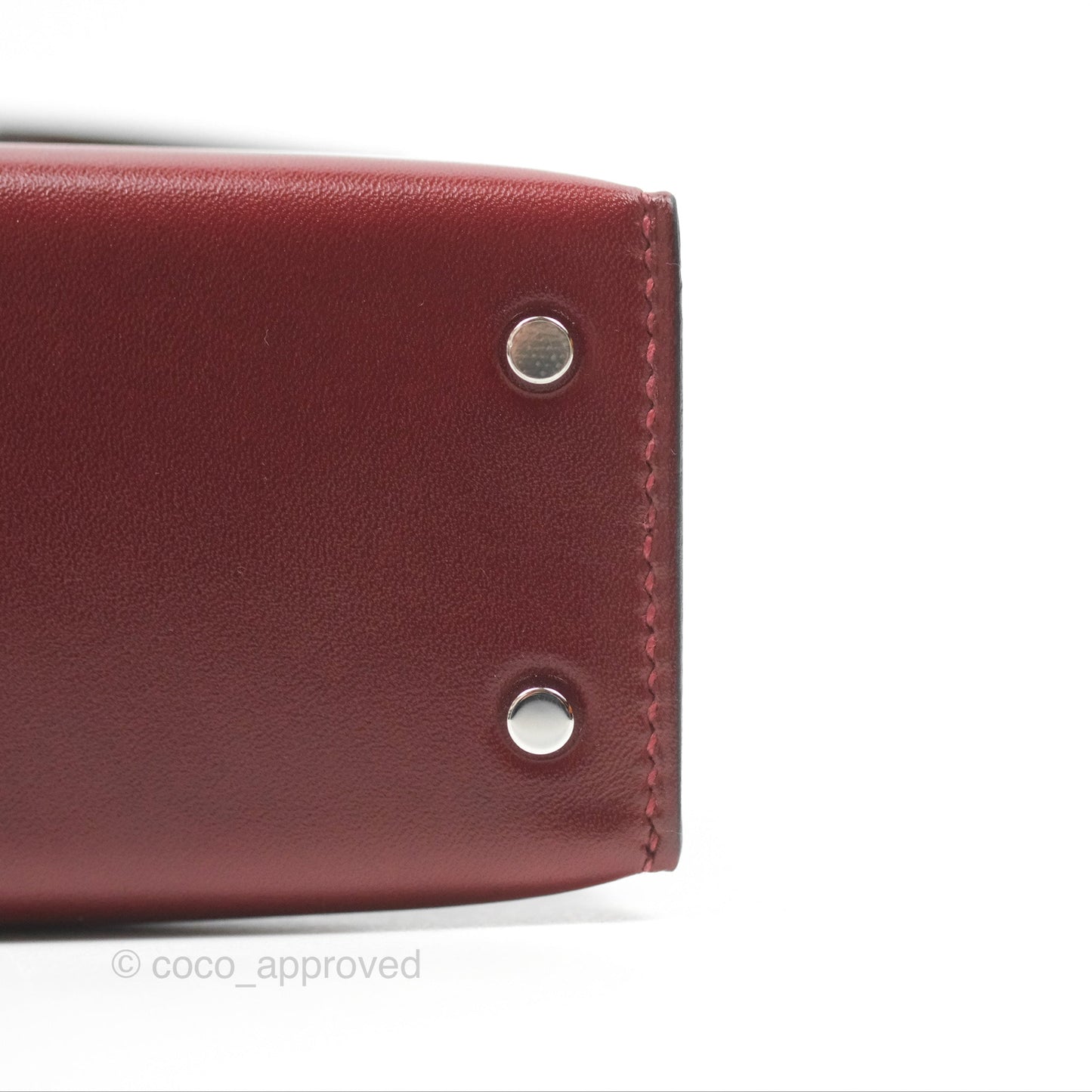 Hermès Mini Kelly II Sellier Rouge H Box Leather Palladium Hardware