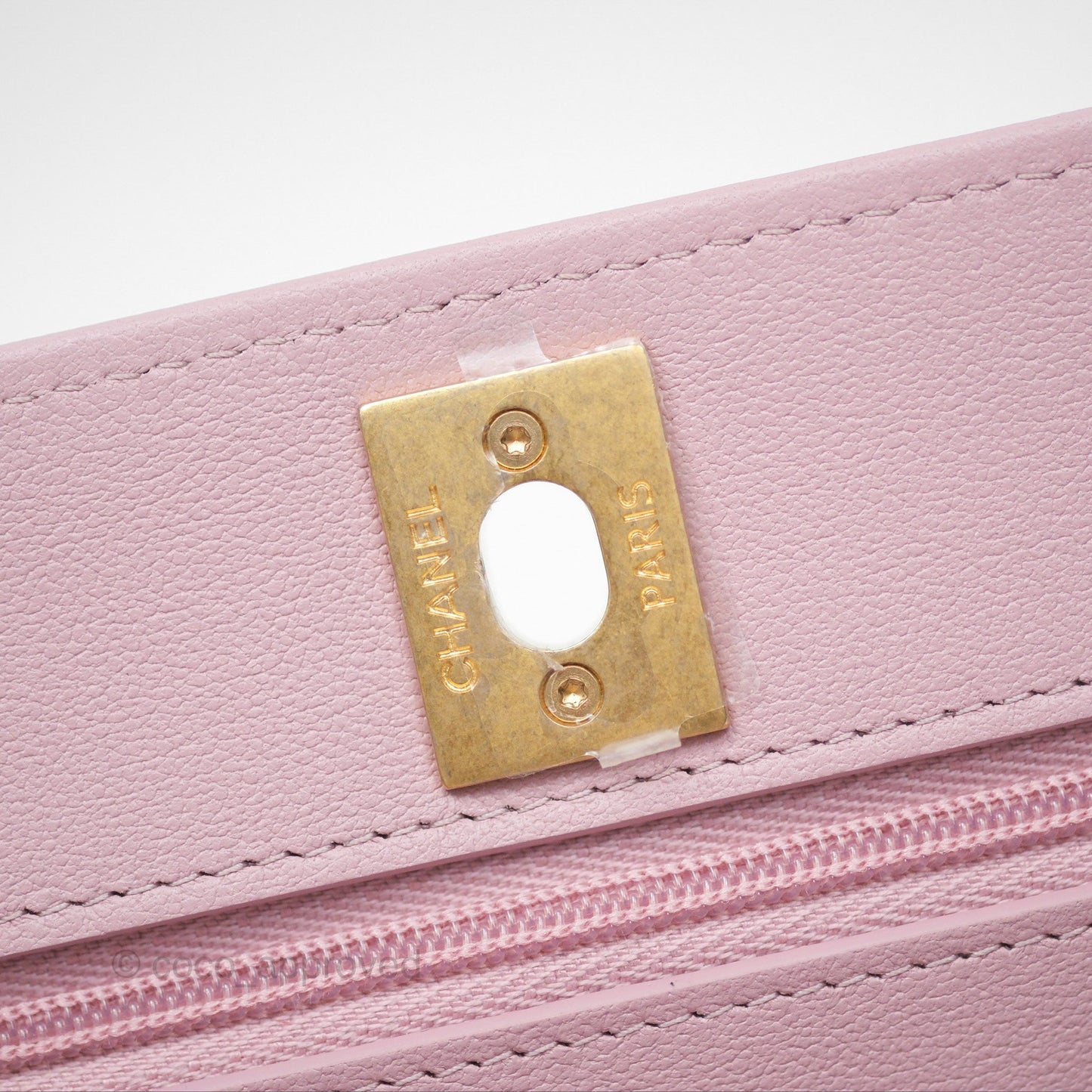 Chanel Heart Adjustable Chain WOC Dusty Pink Caviar Aged Gold Hardware