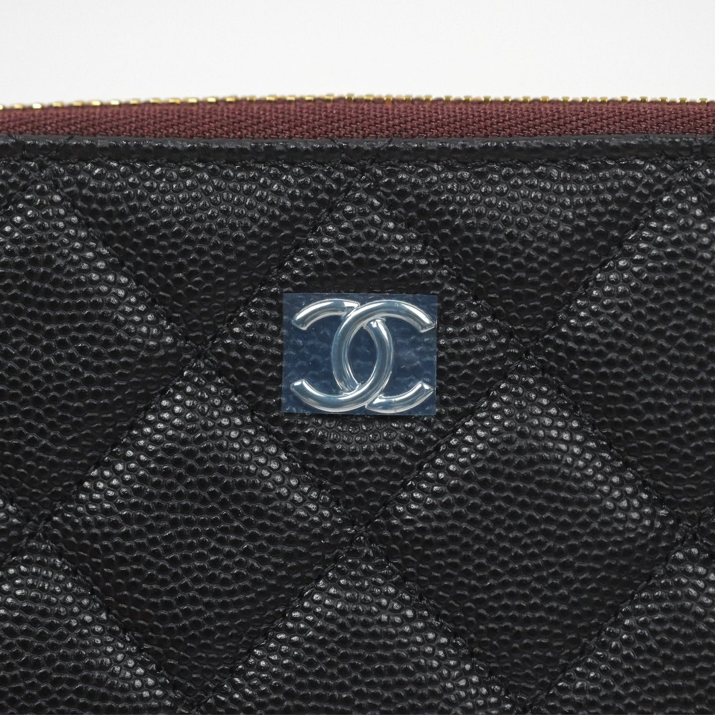 Chanel Quilted Mini O Case Black Caviar Gold Hardware