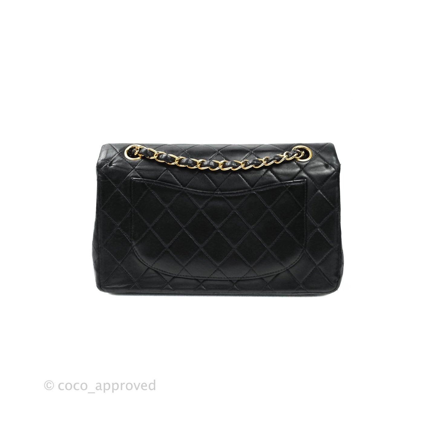 Chanel Classic Vintage Small S/M Flap Black Lambskin 24K Gold Hardware