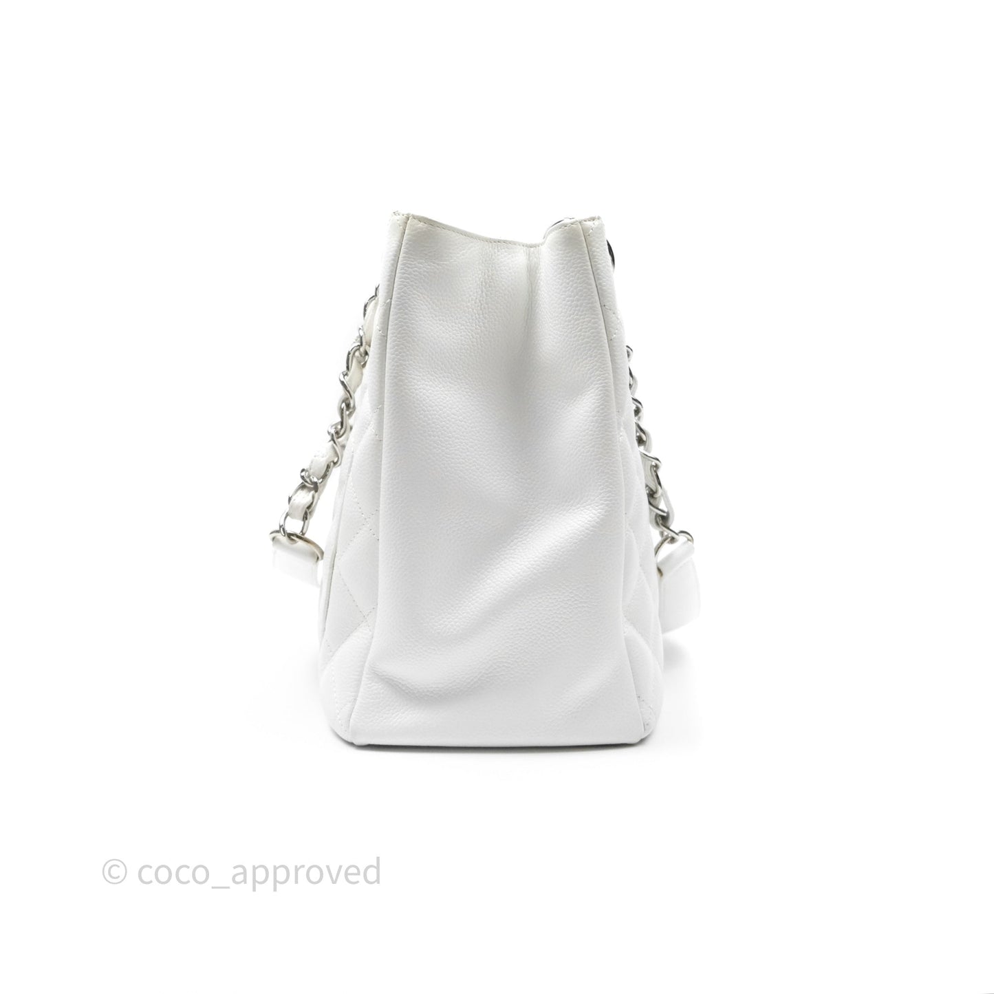 Chanel GST White Caviar Silver Hardware