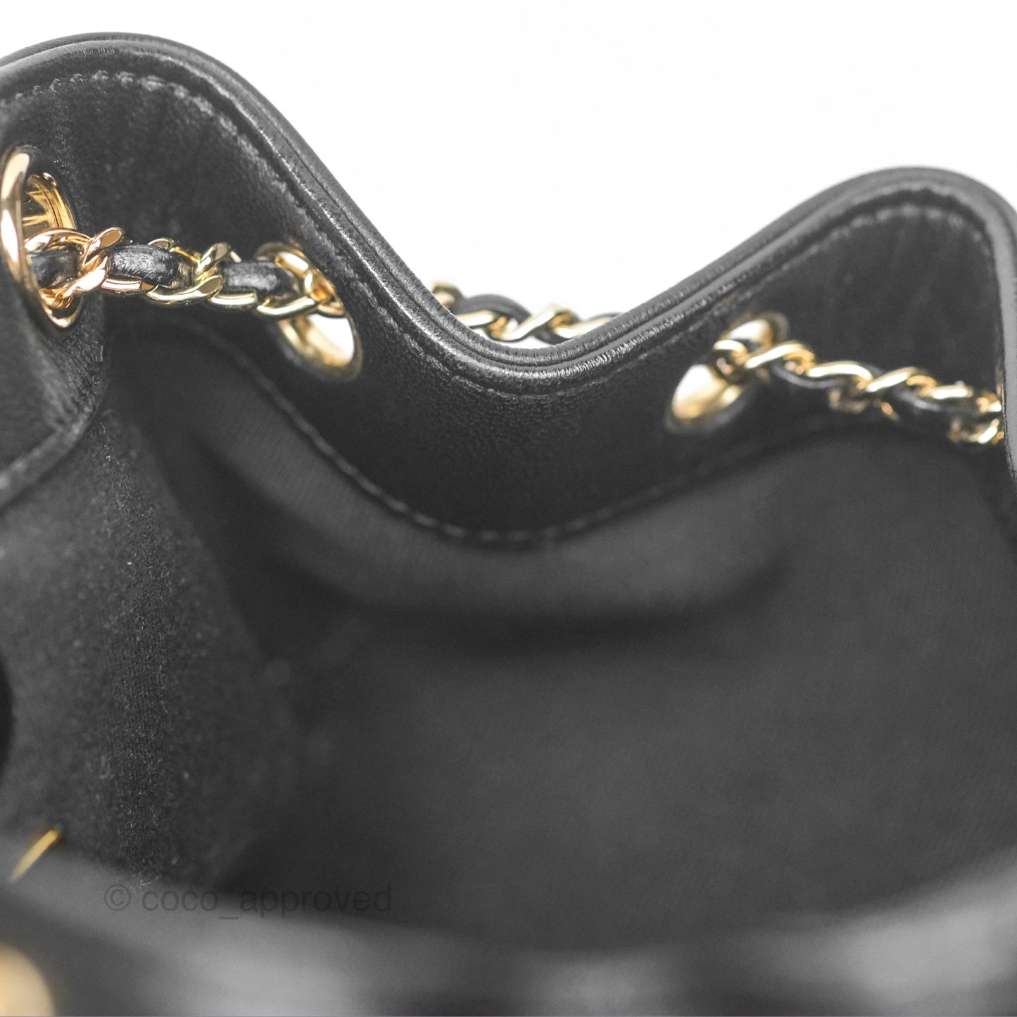 Chanel Quilted Small Duma Drawstring Backpack Black Lambskin