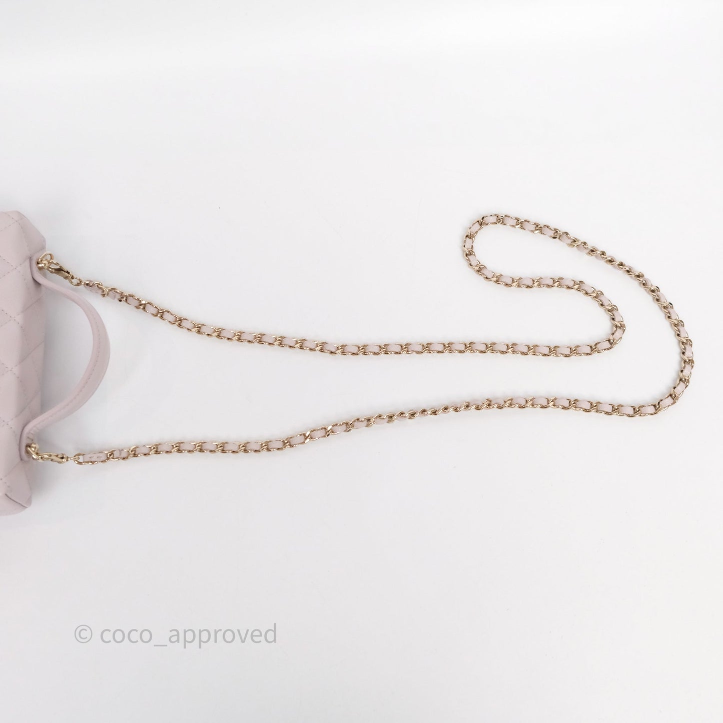 Chanel Top Handle Long Vanity with Chain Lilac Caviar Gold Hardware