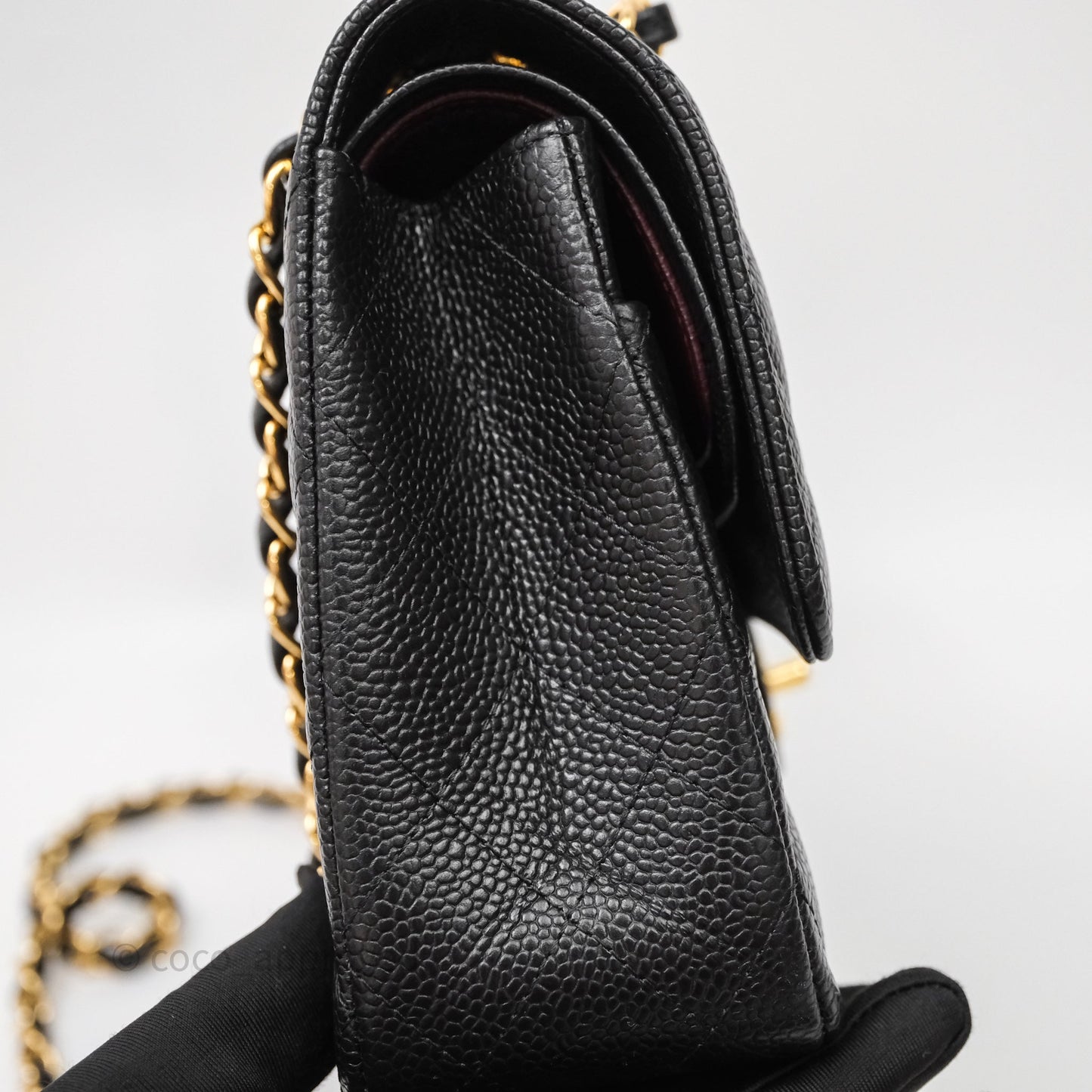 Chanel Classic Medium Flap Quilted Black Caviar Gold Hardware
