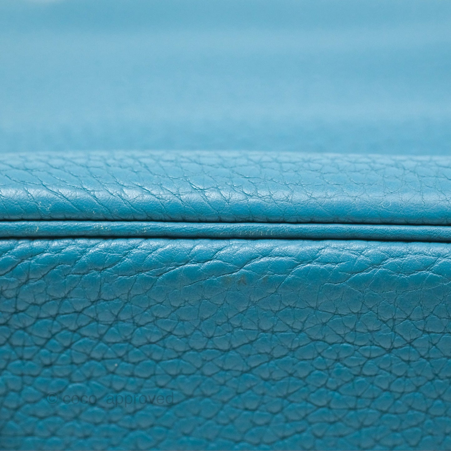 Hermès Lindy 34 Blue Jean Clemence Palladium Hardware