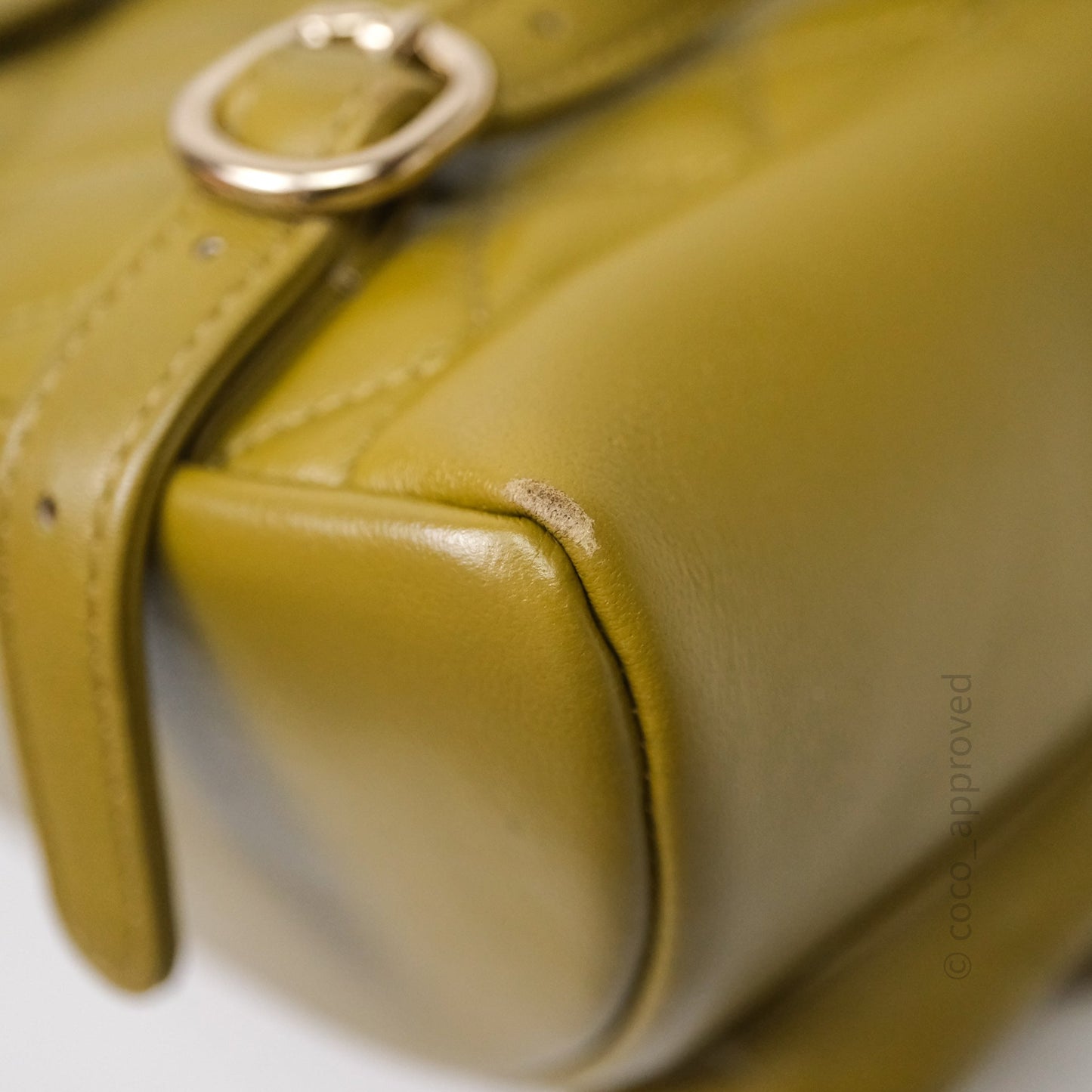 Chanel Mini Duma Backpack Olive Green Calfskin Gold Hardware