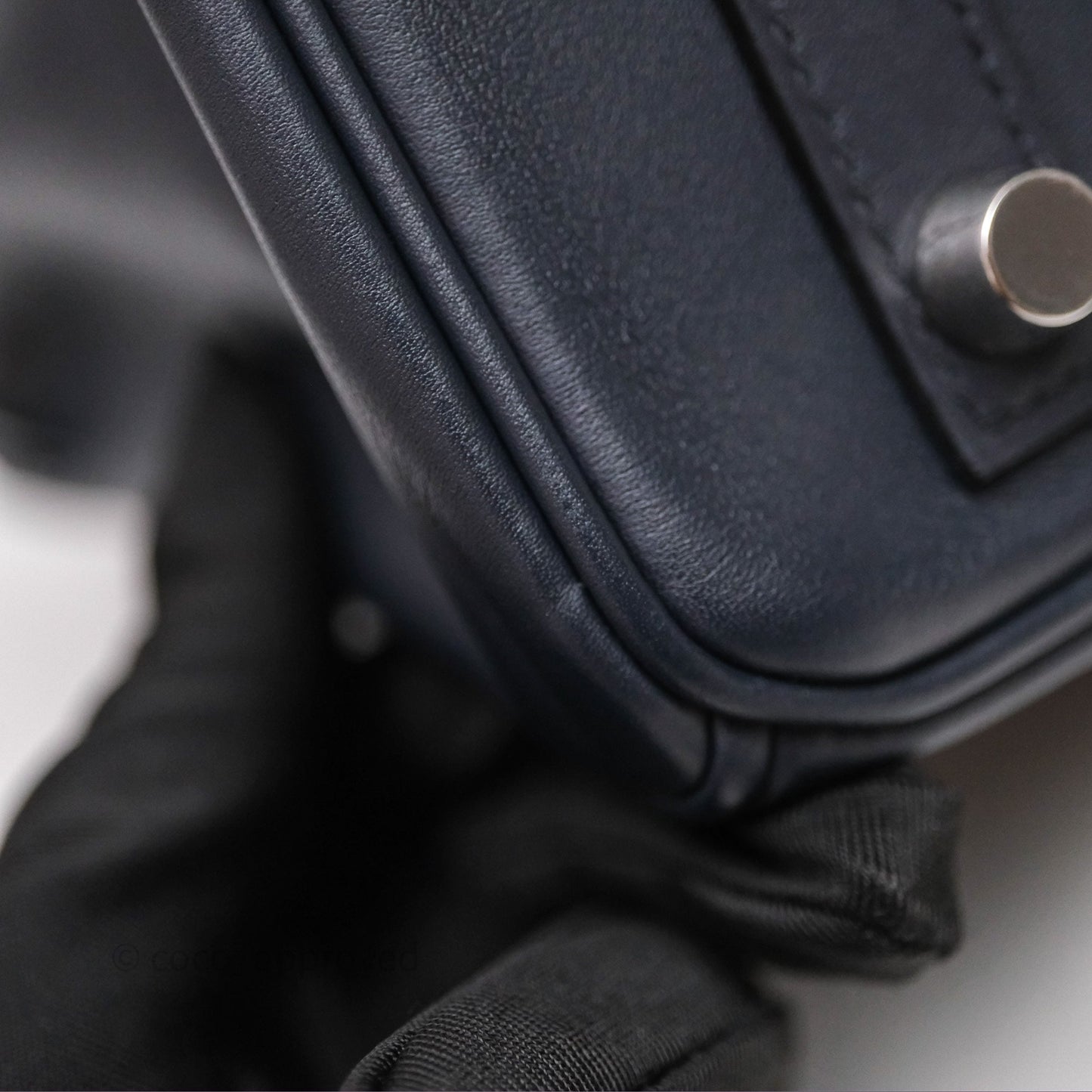 Hermes Birkin 25 Indigo Blue Swift Palladium Hardware