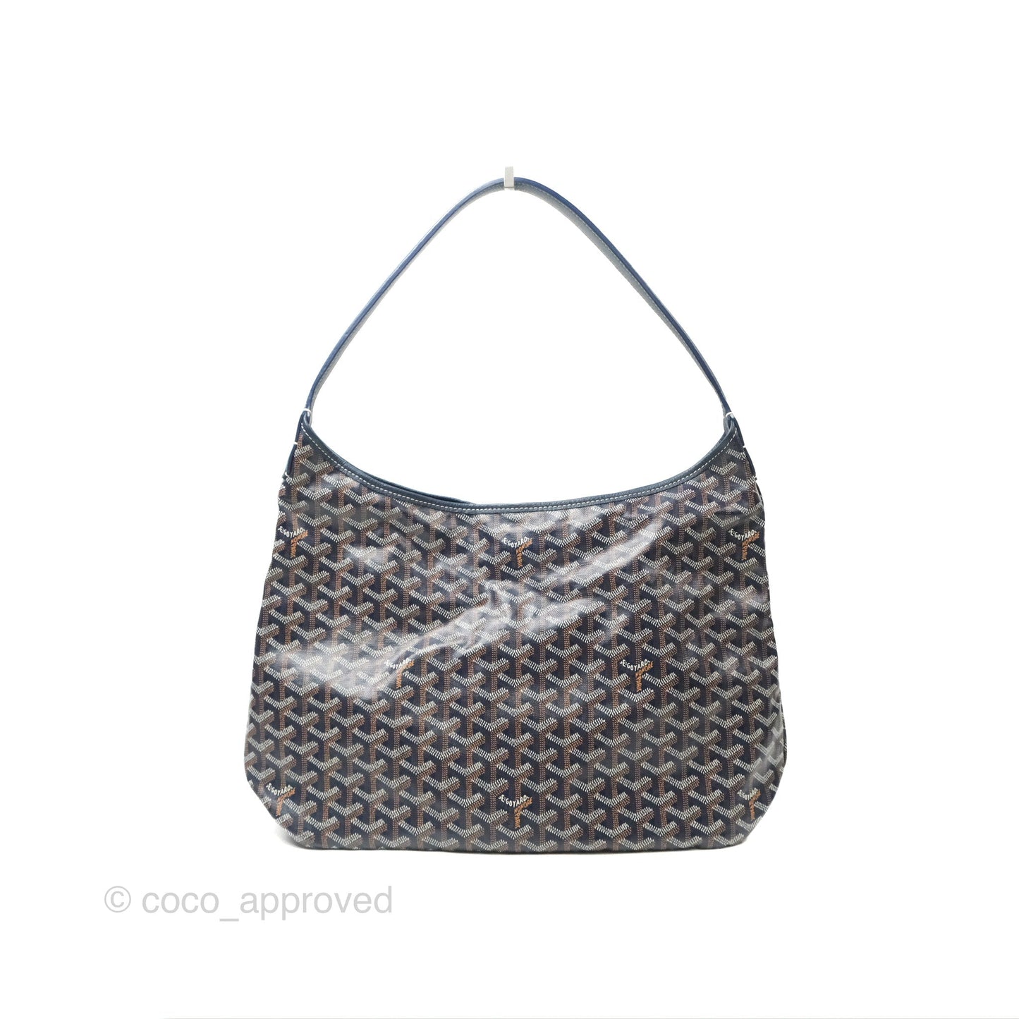 Goyard Bohème Hobo Bag Navy Goyardine Canvas