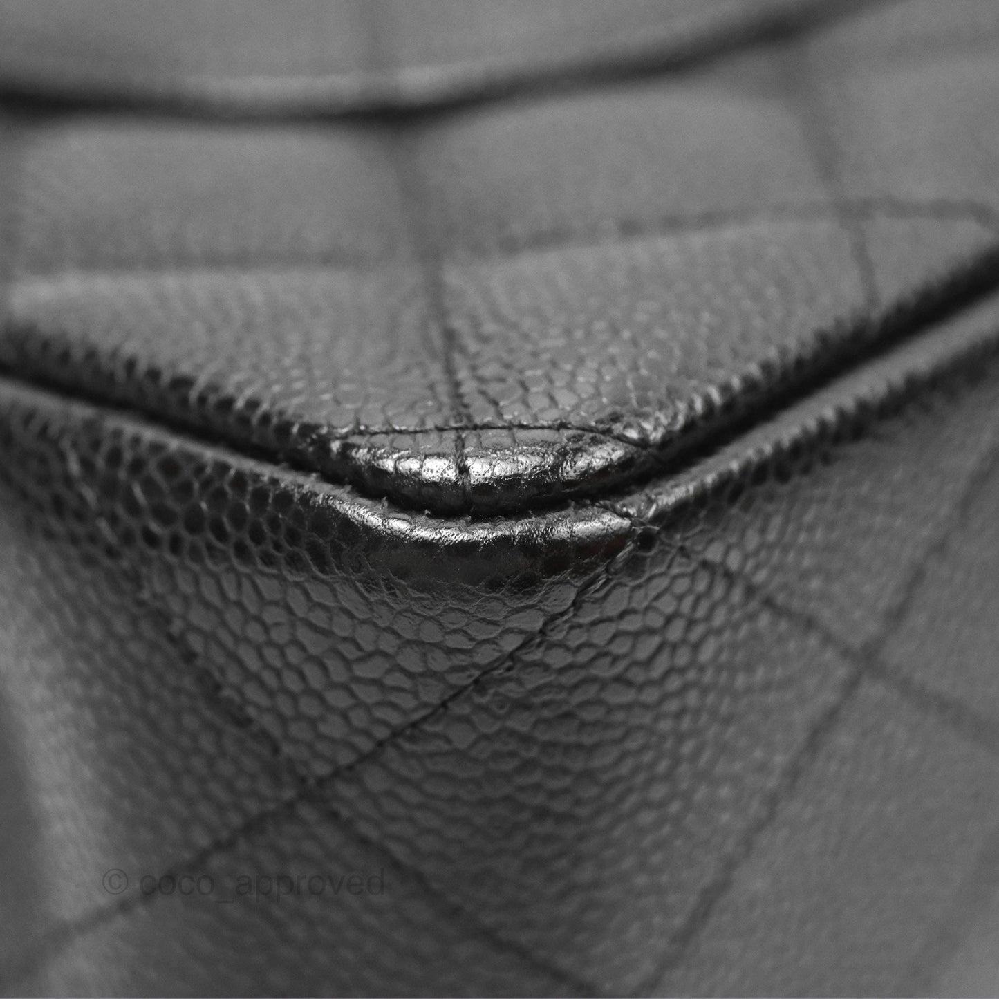 Chanel Jumbo Double Flap Black Caviar Silver Hardware⁣⁣