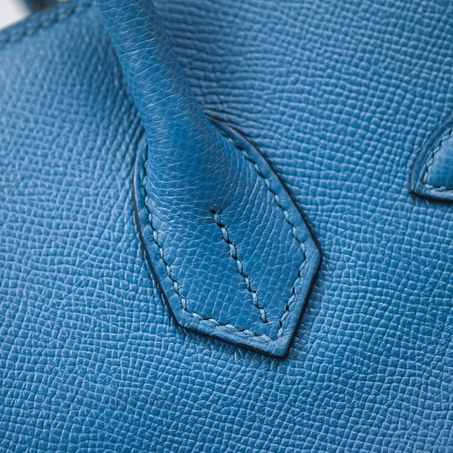 Hermès Birkin 30 Retourne Bleu Brighton 7E Epsom Gold Hardware