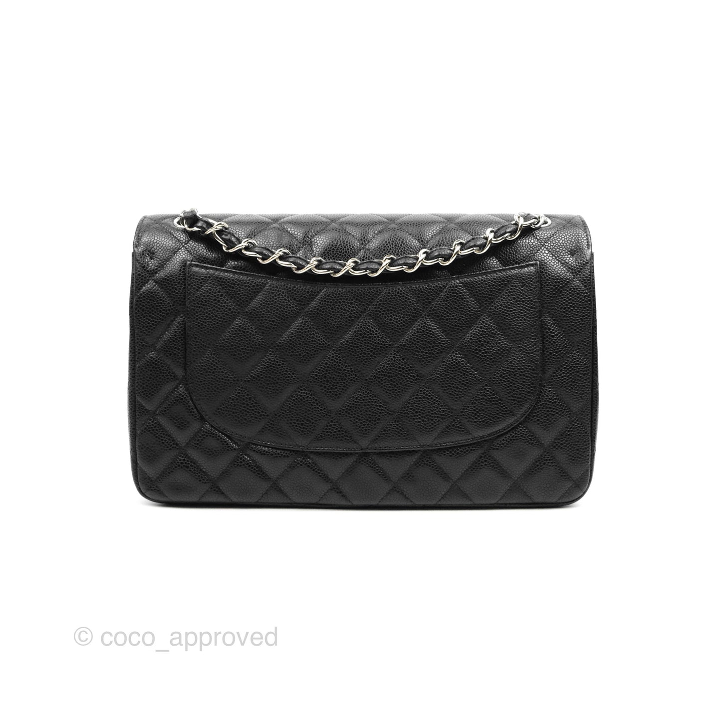 Chanel Jumbo Double Flap Black Caviar Silver Hardware⁣⁣