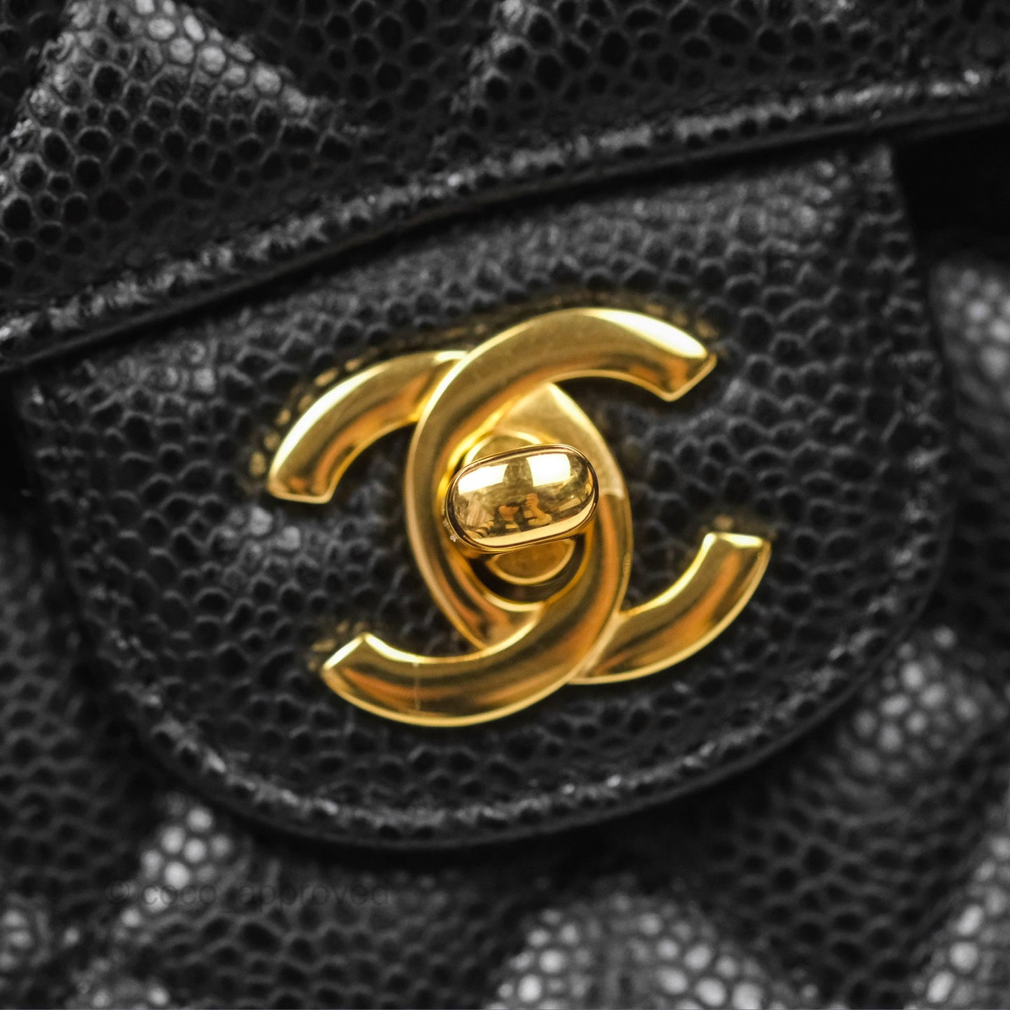 Chanel Small Classic Quilted Flap Black Caviar Gold Hardware