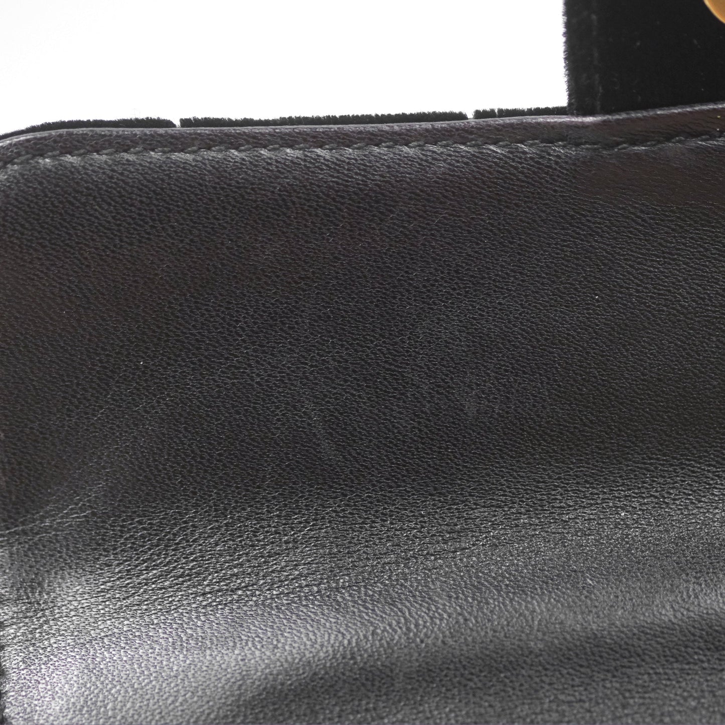 Chanel Vintage Mini Chocolate Bar Camellia Flap Black Velvet Gold Hardware