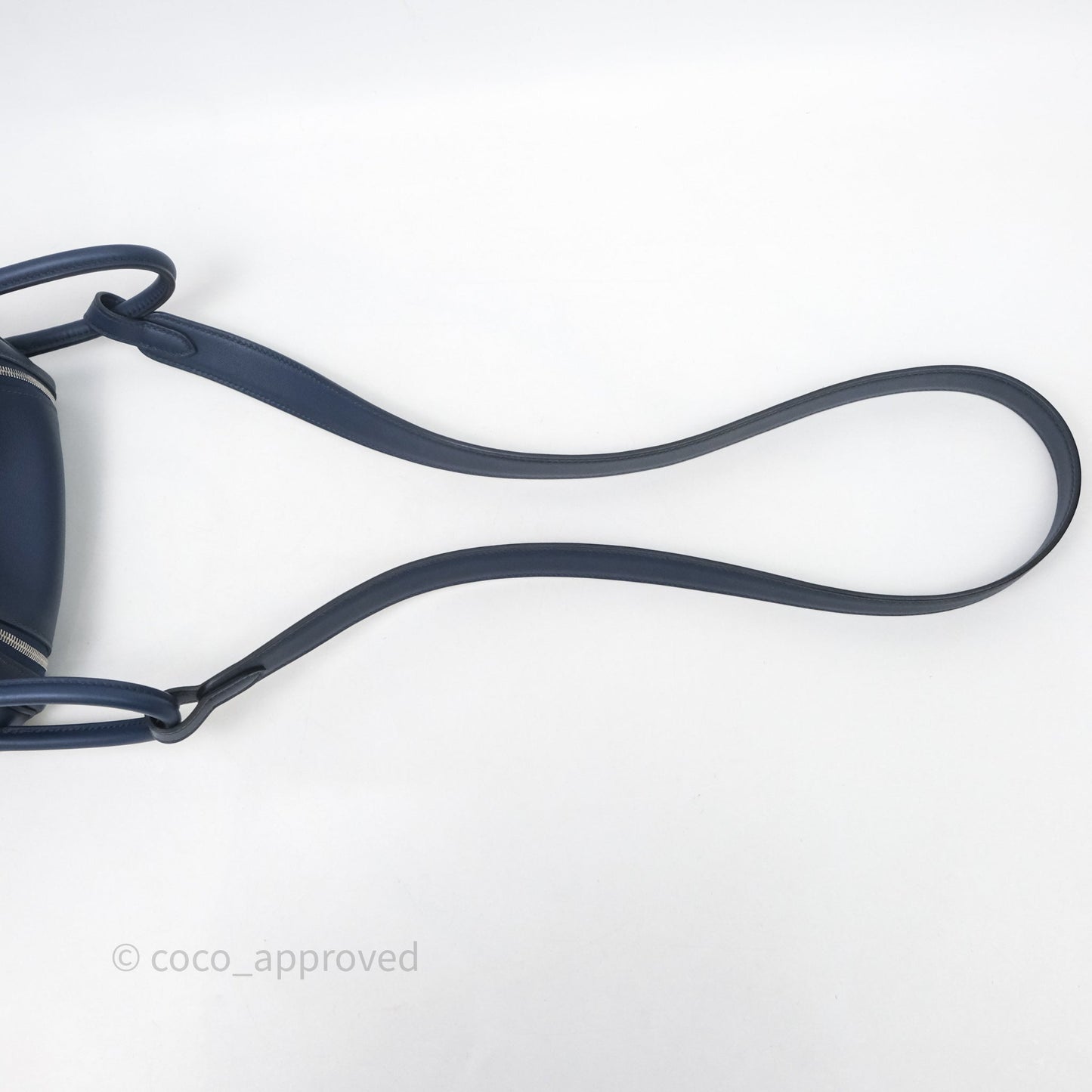 Hermès Mini Lindy II 20 Bleu Navy 7U / Rouge Grenat K1 Swift Palladium Hardware