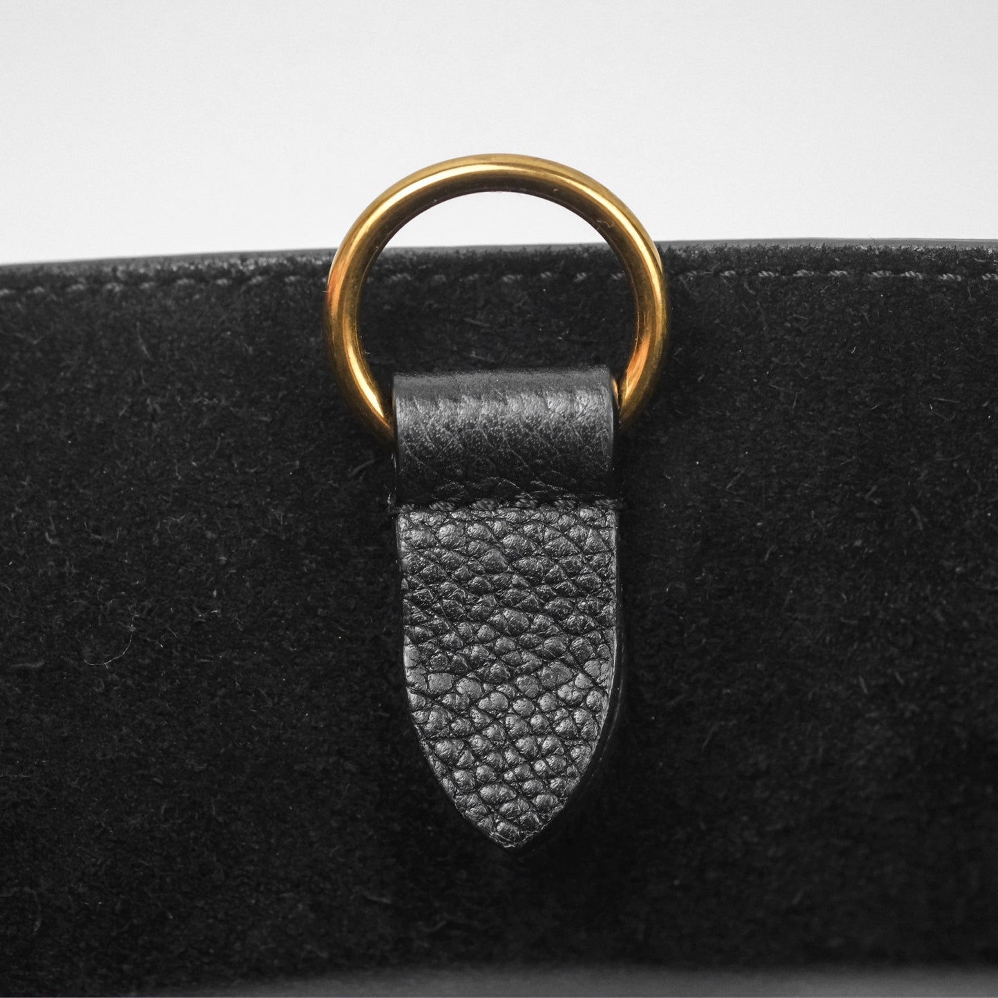 Celine Small Sangle Bucket Bag Black Grained Calfskin Gold Hardware