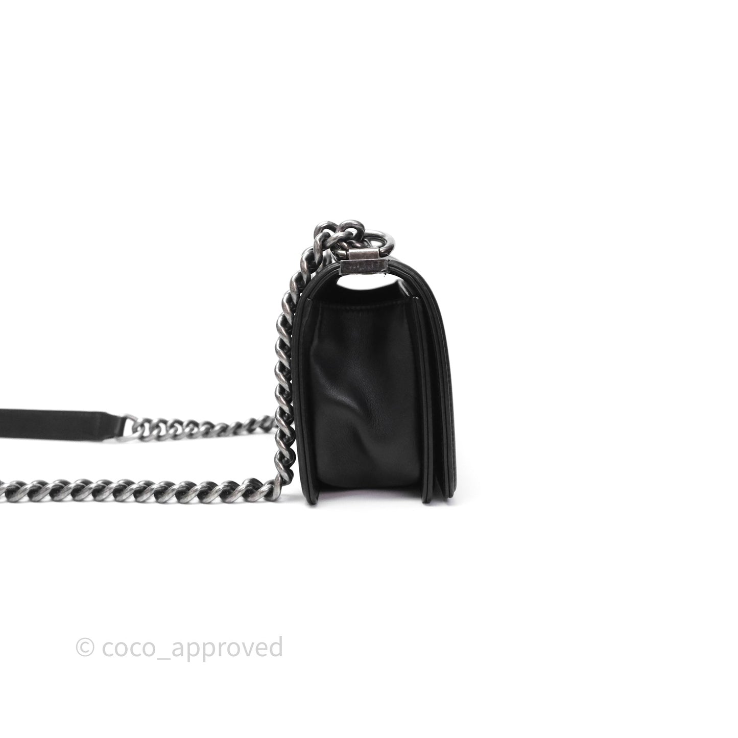 Chanel Small Boy Black Lambskin Ruthenium Hardware