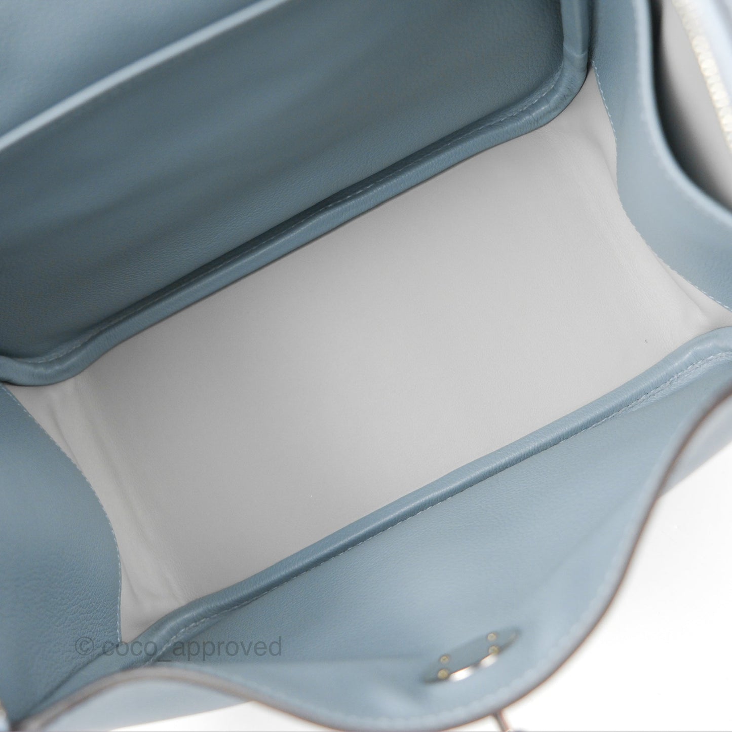 Hermès Lindy 26 Blue Lin Evercolor Palladium Hardware